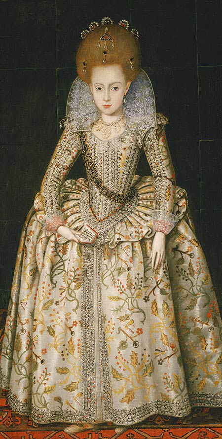 Elizabeth Stuart, later Queen of Bohemia, by Robert Peake the elder, 1606