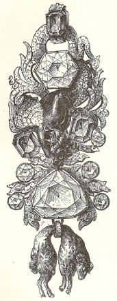 The Order of the Golden Fleece insignia of Louis XV, drawn 1889