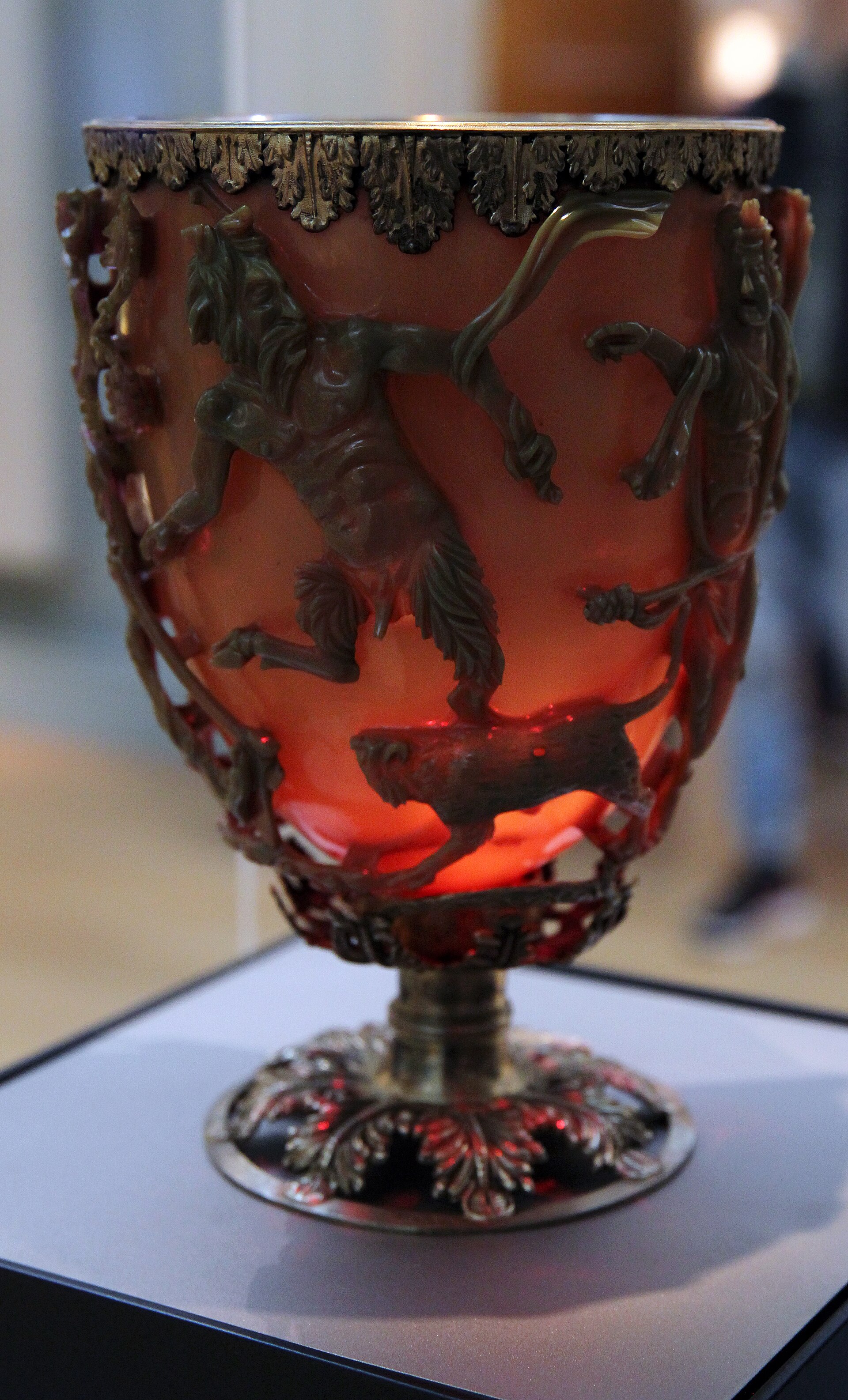 The same cup, lit from behind