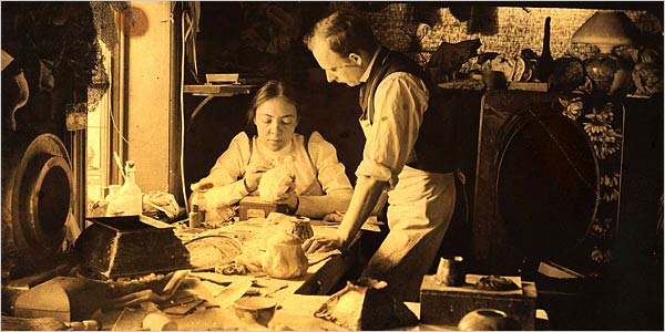Clara Driscoll at Tiffany Studios, 1901