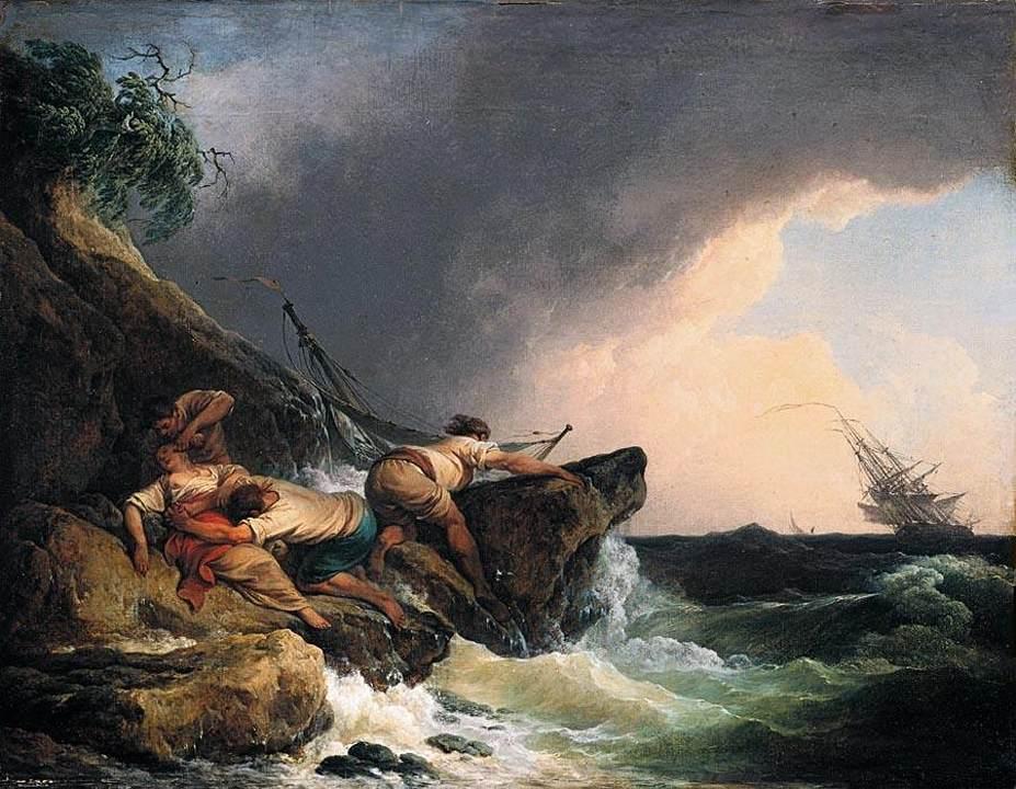 Rocky Coastal Landscape in a Storm, 1771