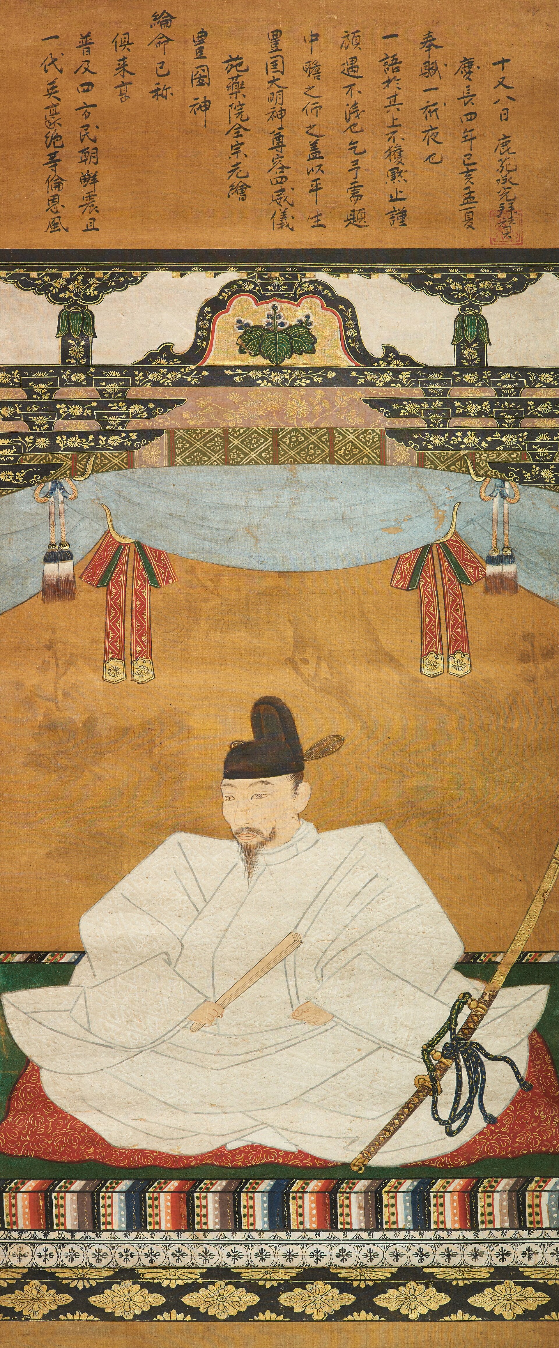 Portrait of Toyotomi Hideyoshi, inscribed by Seisho Shotai