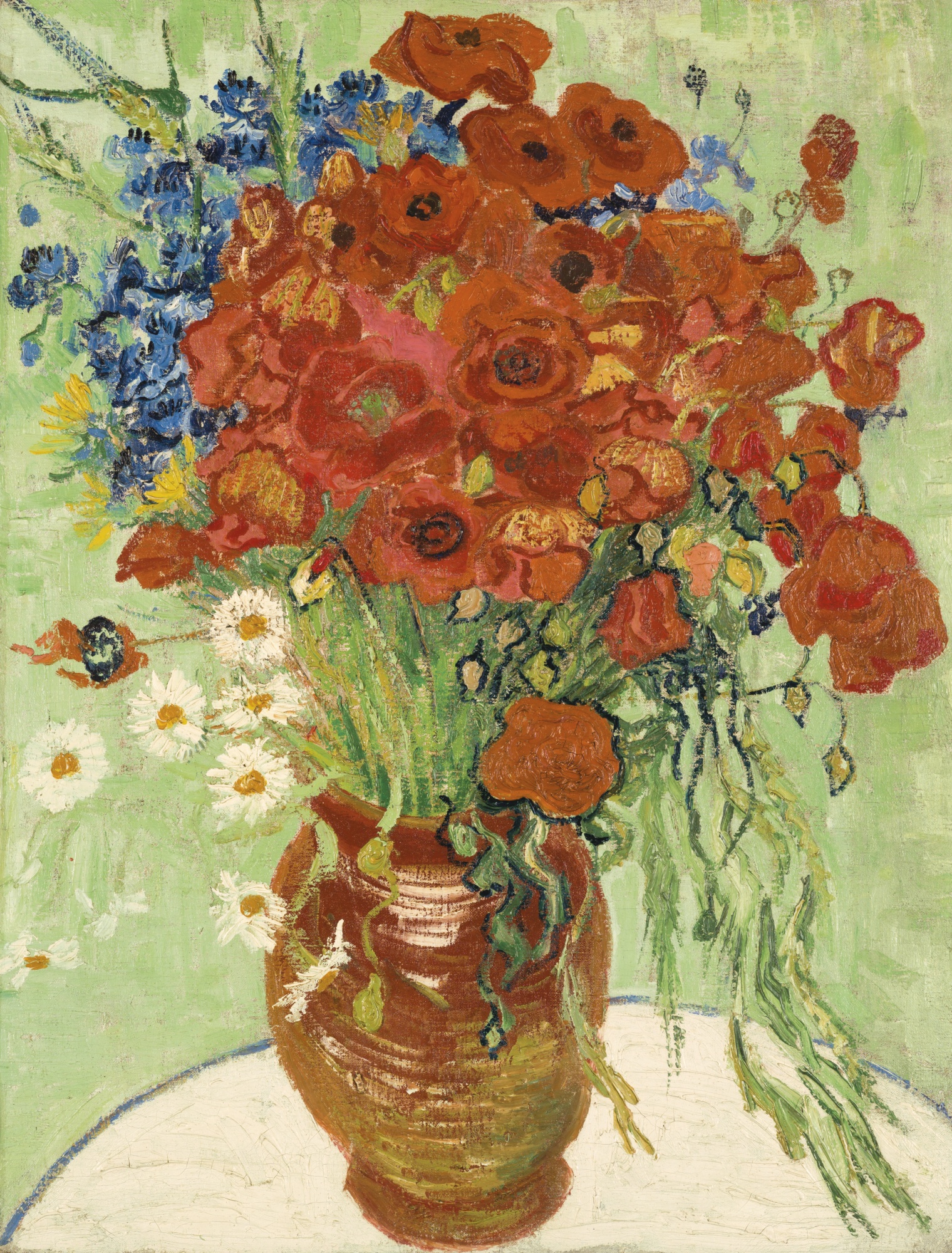 Vase with Cornflowers and Poppies, F 280