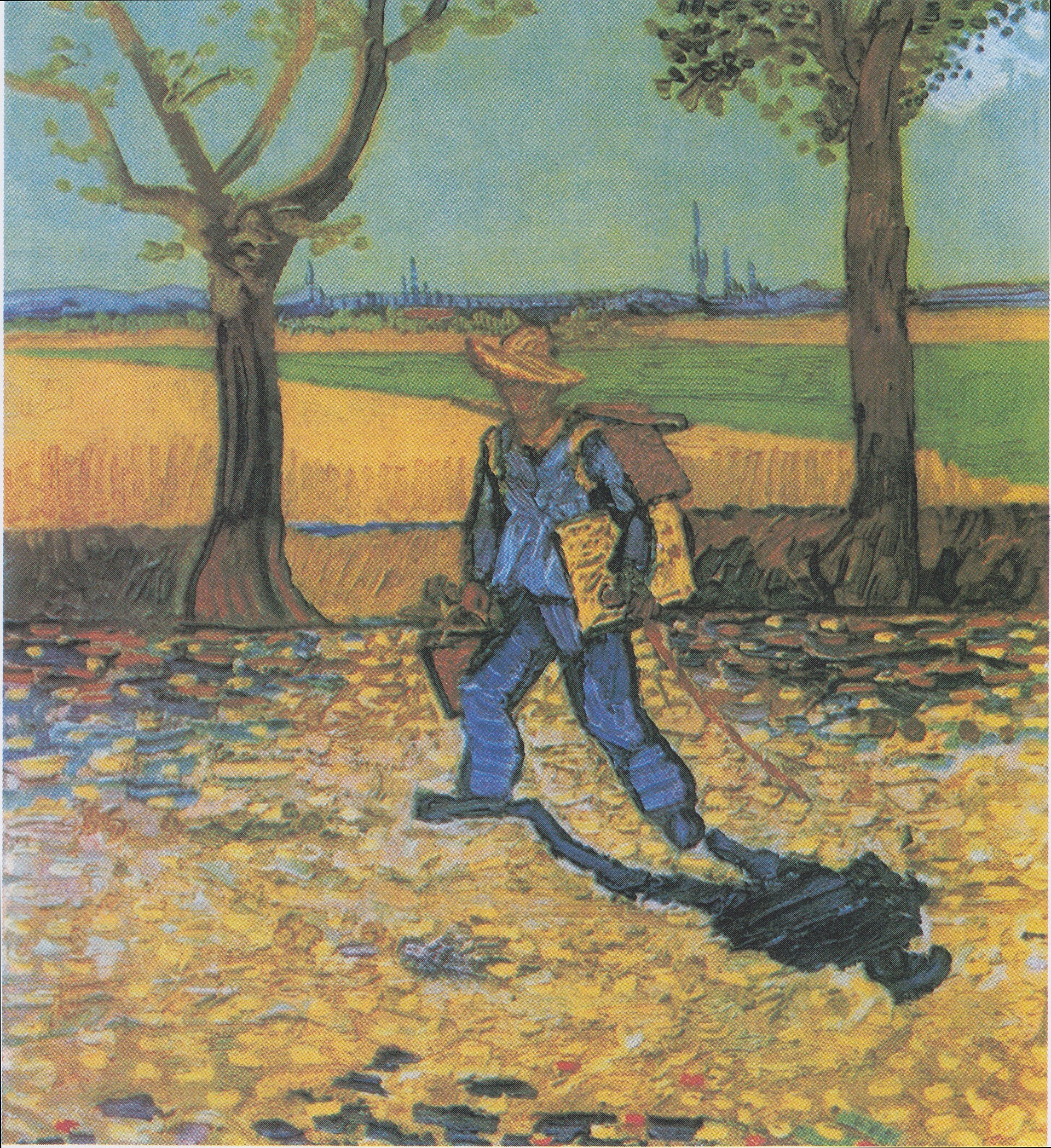 Der Maler auf dem Weg zur Arbeit