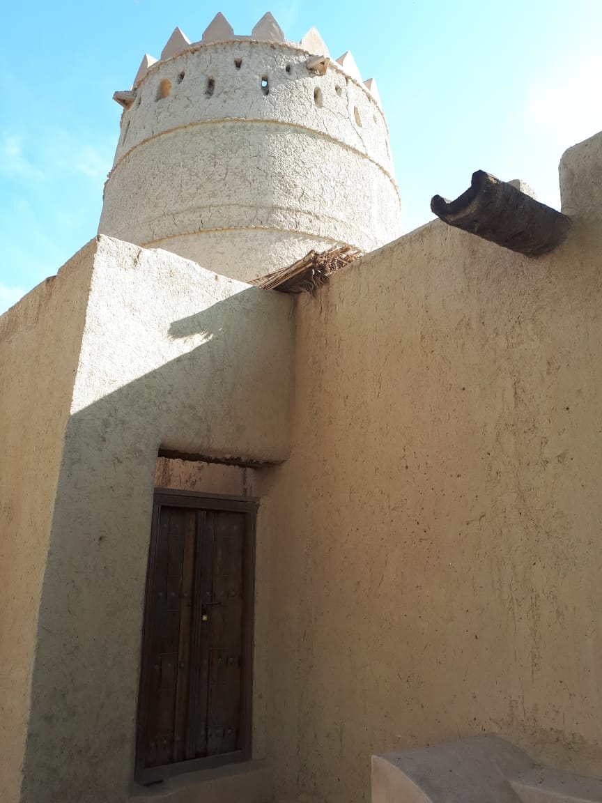 A corner of the inner courtyard at Sultan Fort, within the Al Ain Museum grounds