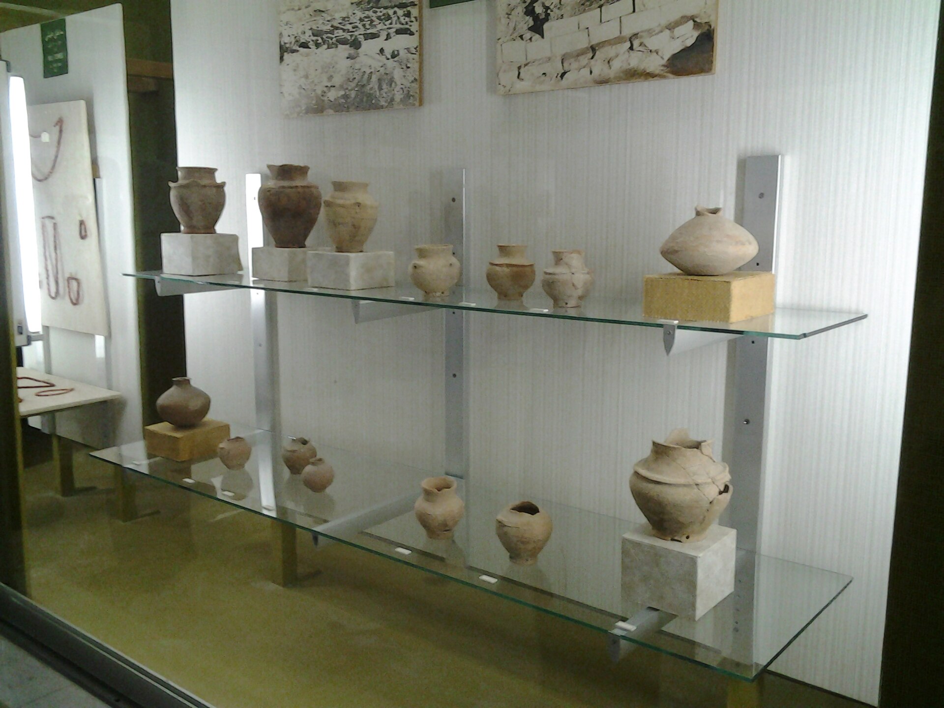 Ancient pottery on display