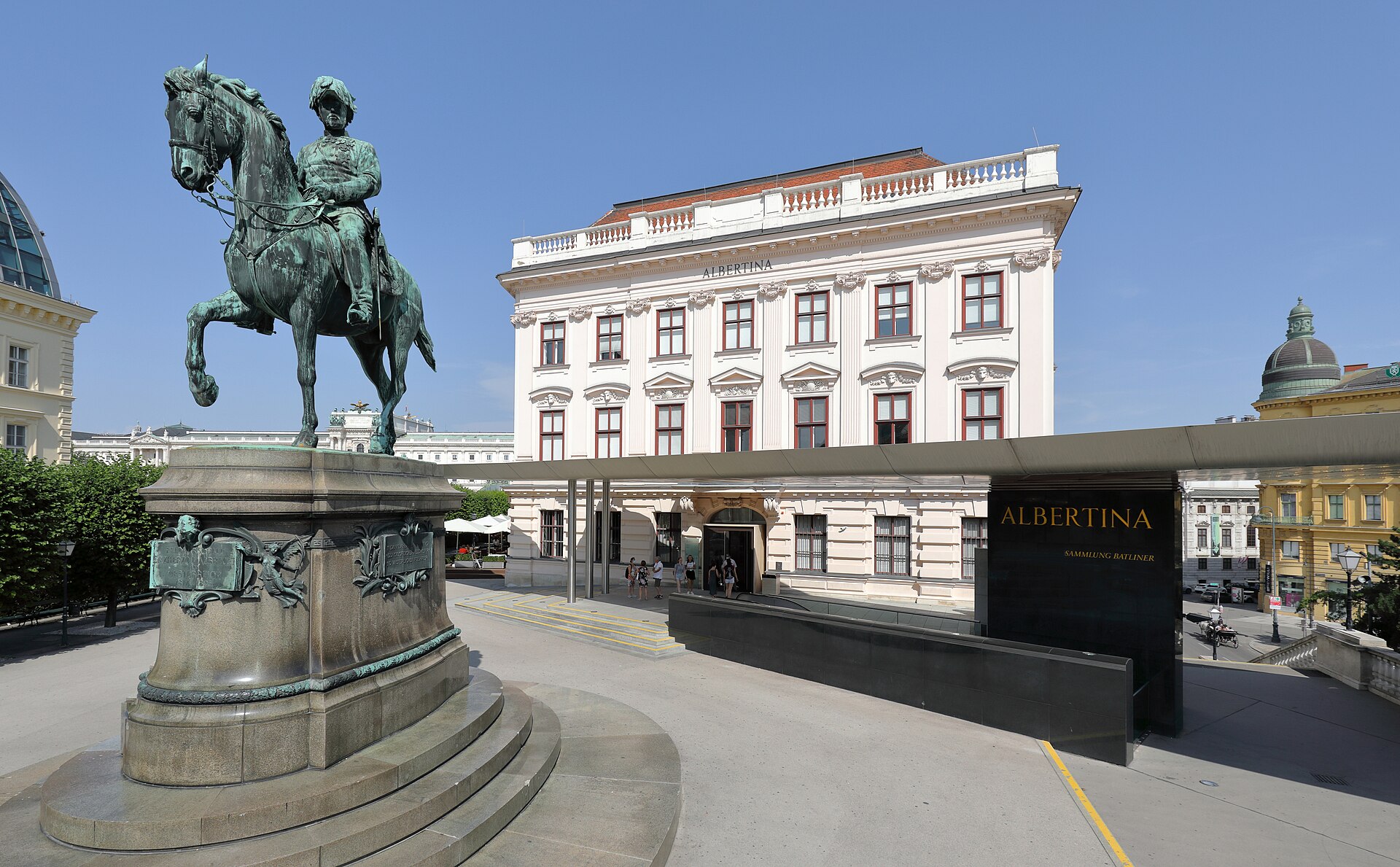 Albertina Museum with the Archduke Albrecht Monument, Vienna