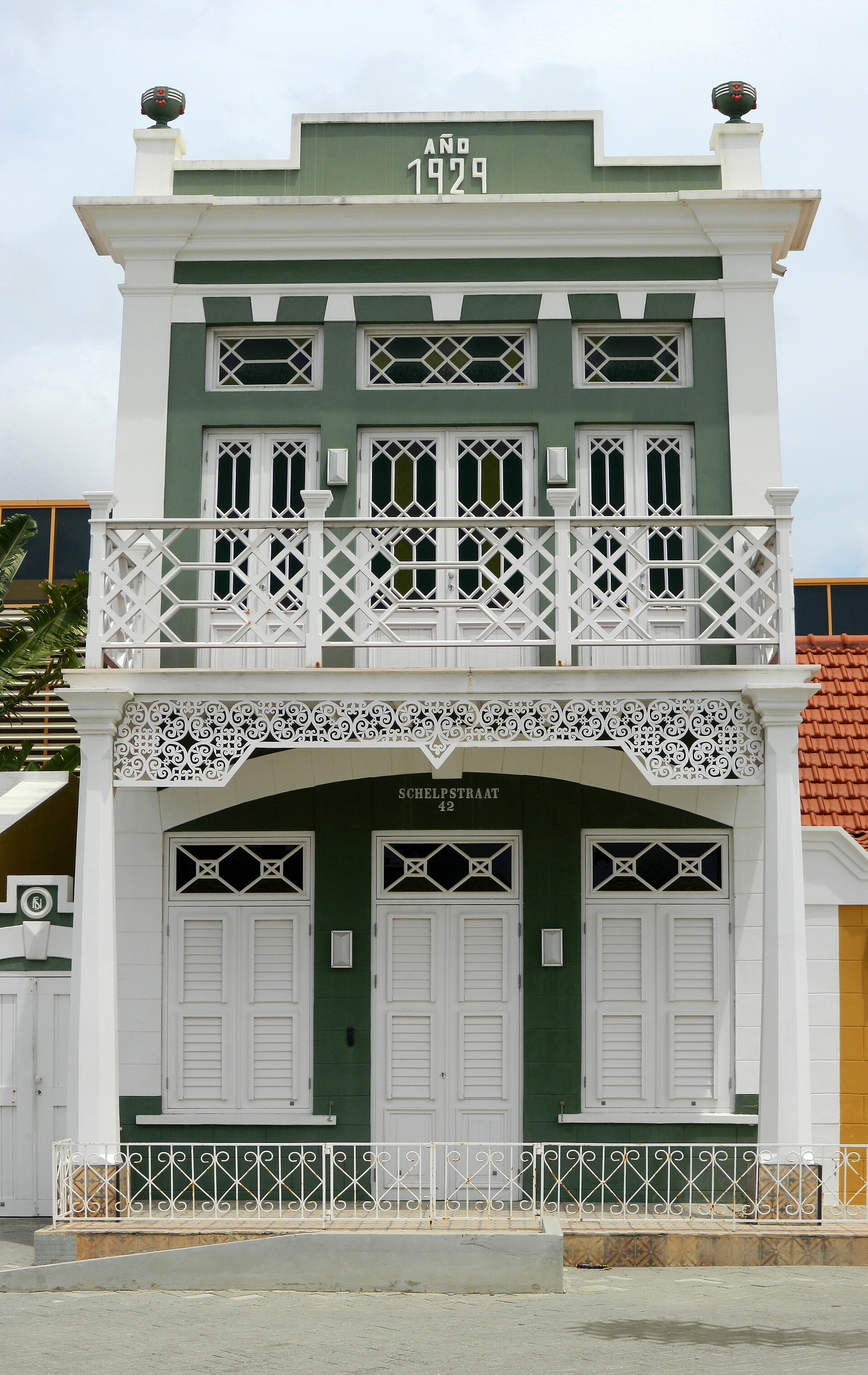 Detail of the museum's gingerbread-style architecture