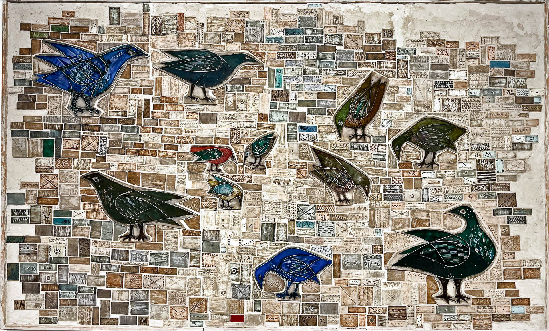 Rut Bryk's bird mosaic