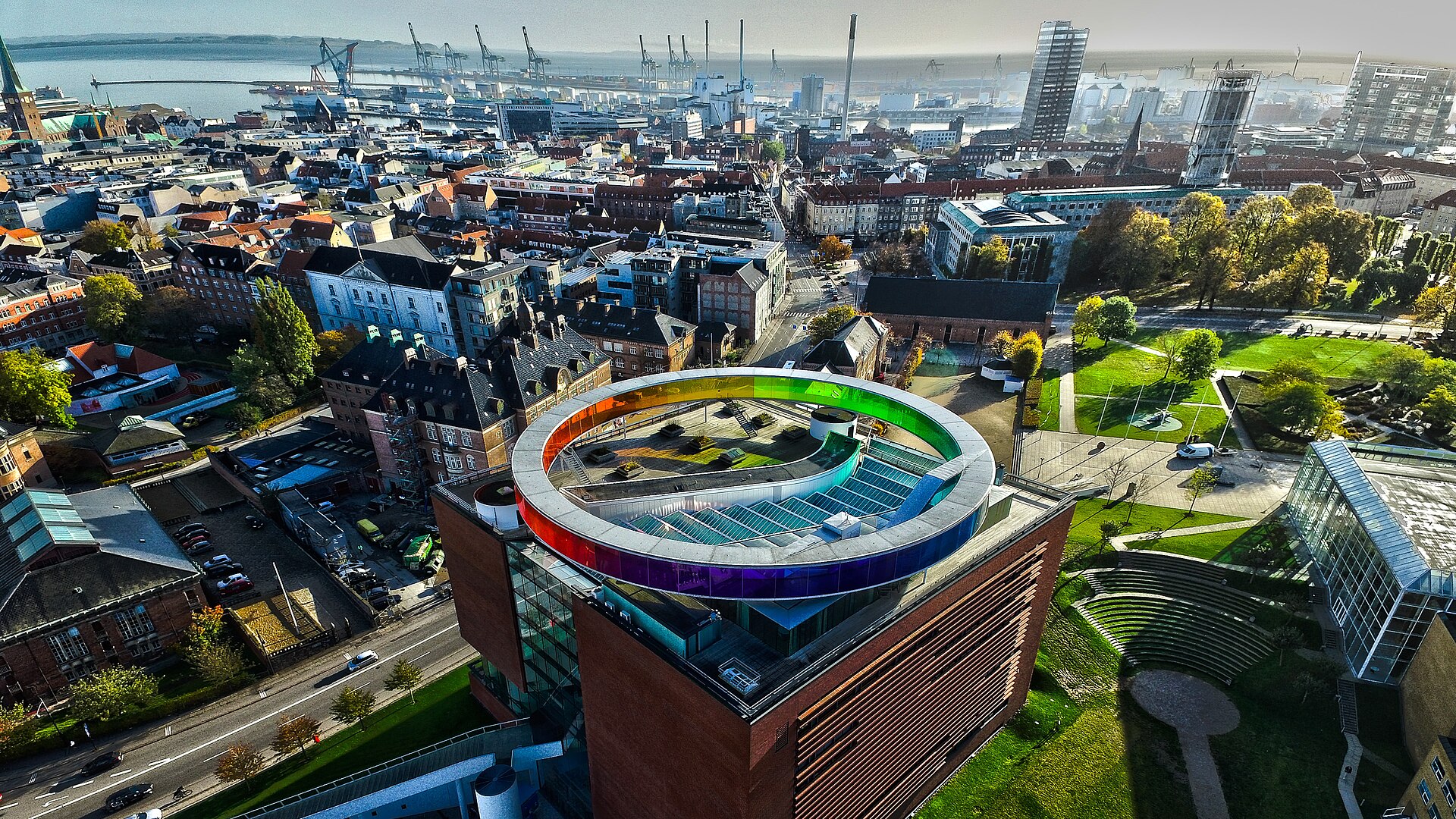 ARoS Aarhus Kunstmuseum from the air