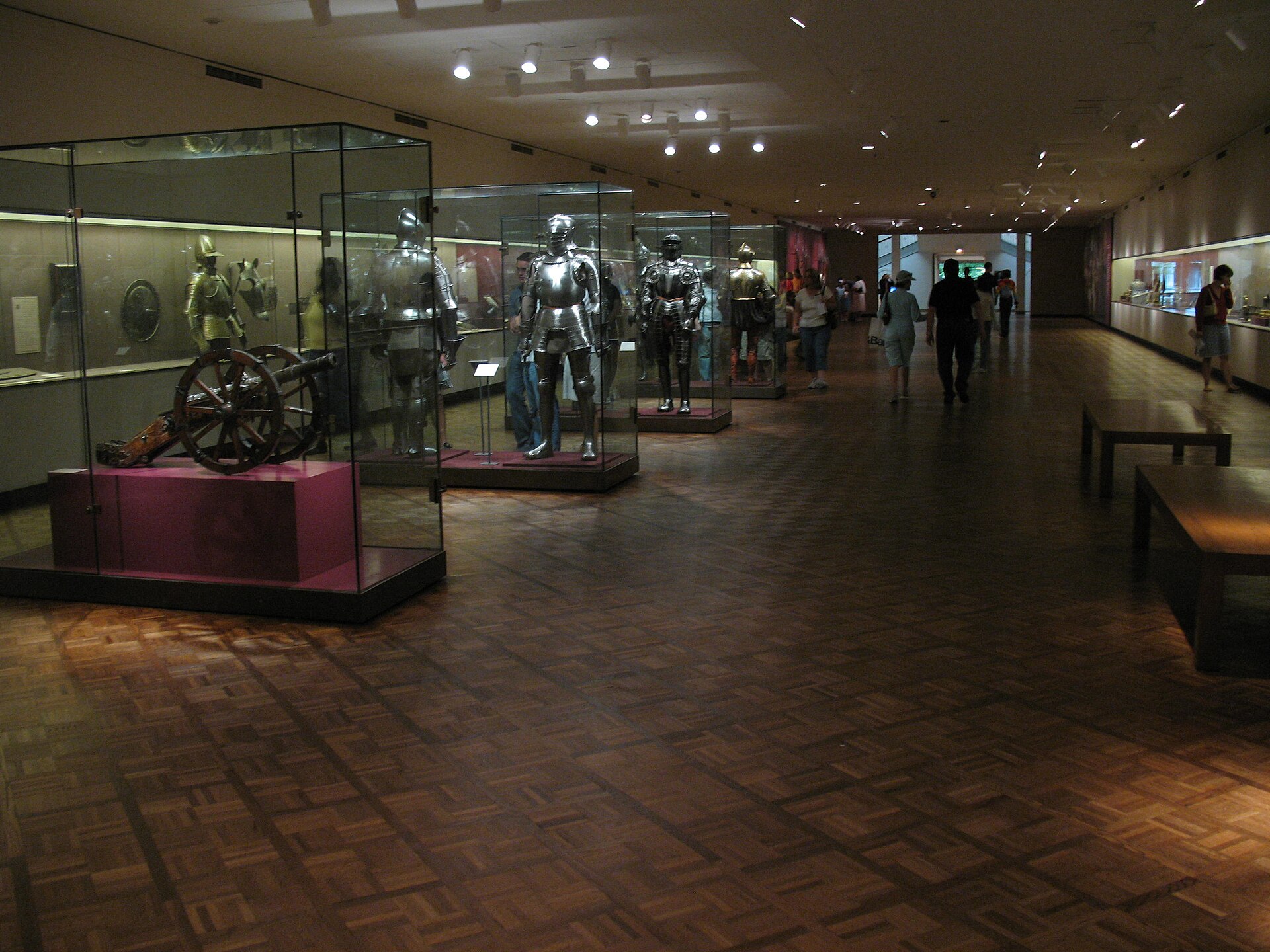 Gunsaulus Hall, lined with cased suits of armor