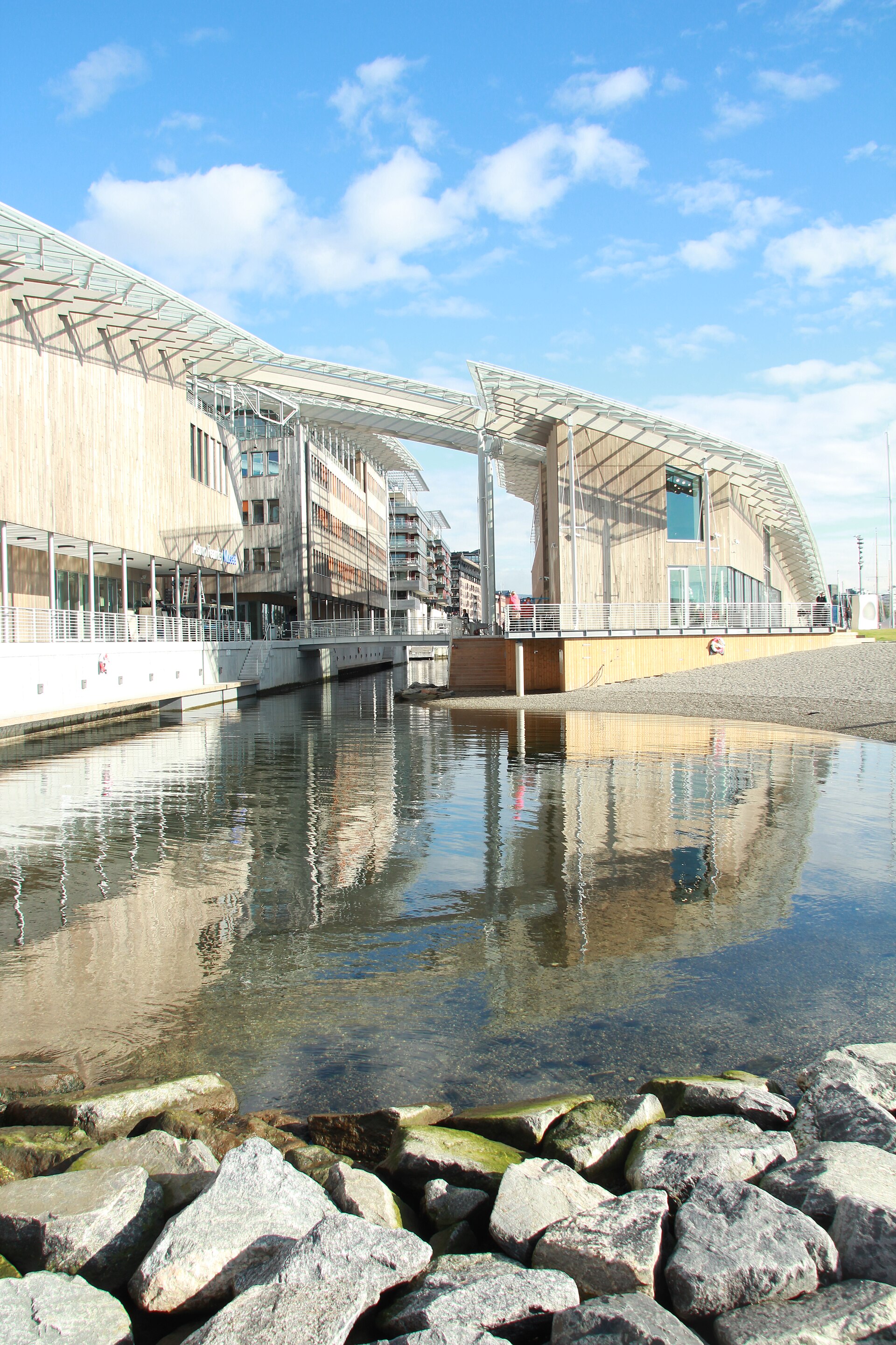 The museum buildings on Tjuvholmen