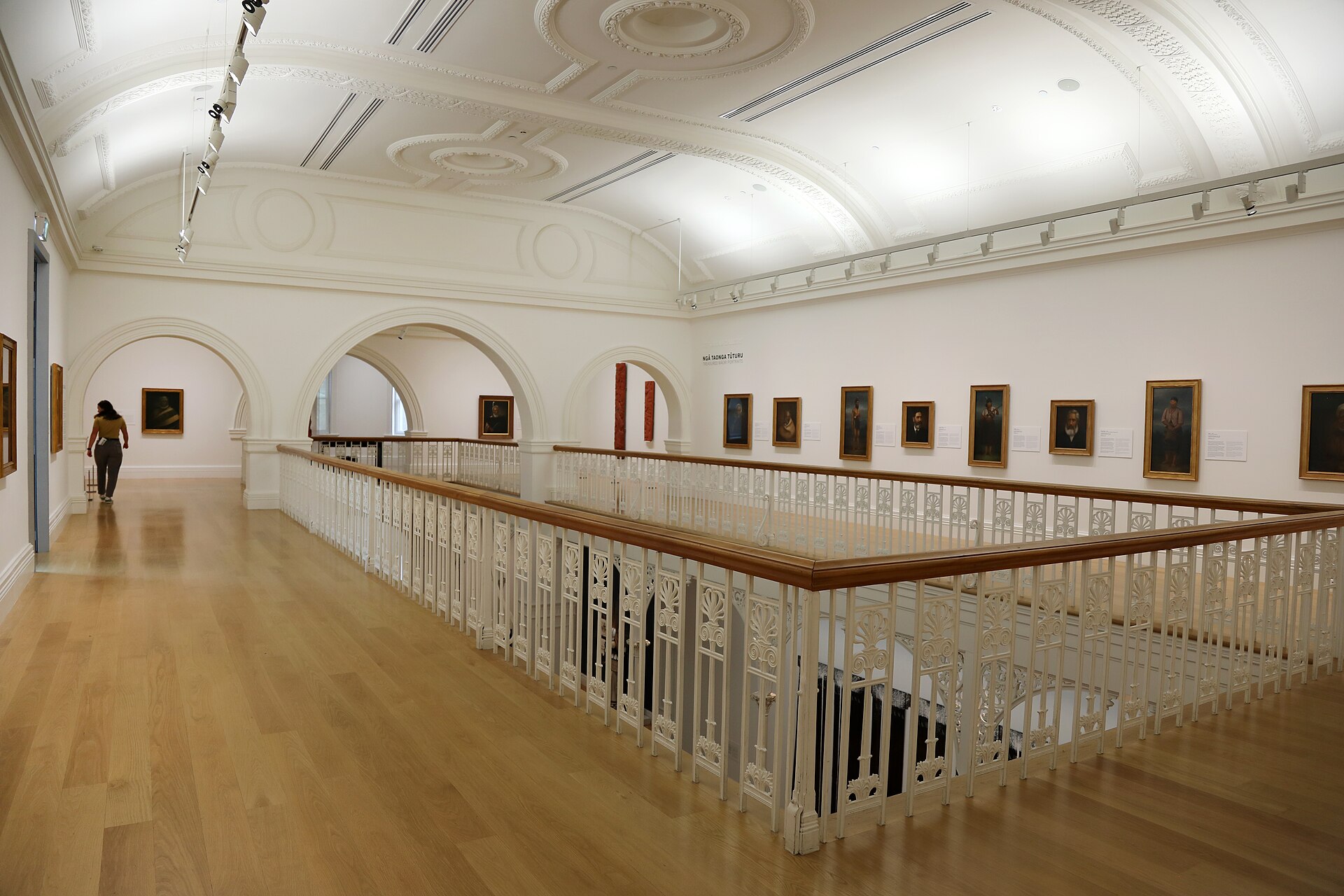 A gallery of Maori portraiture inside Auckland Art Gallery