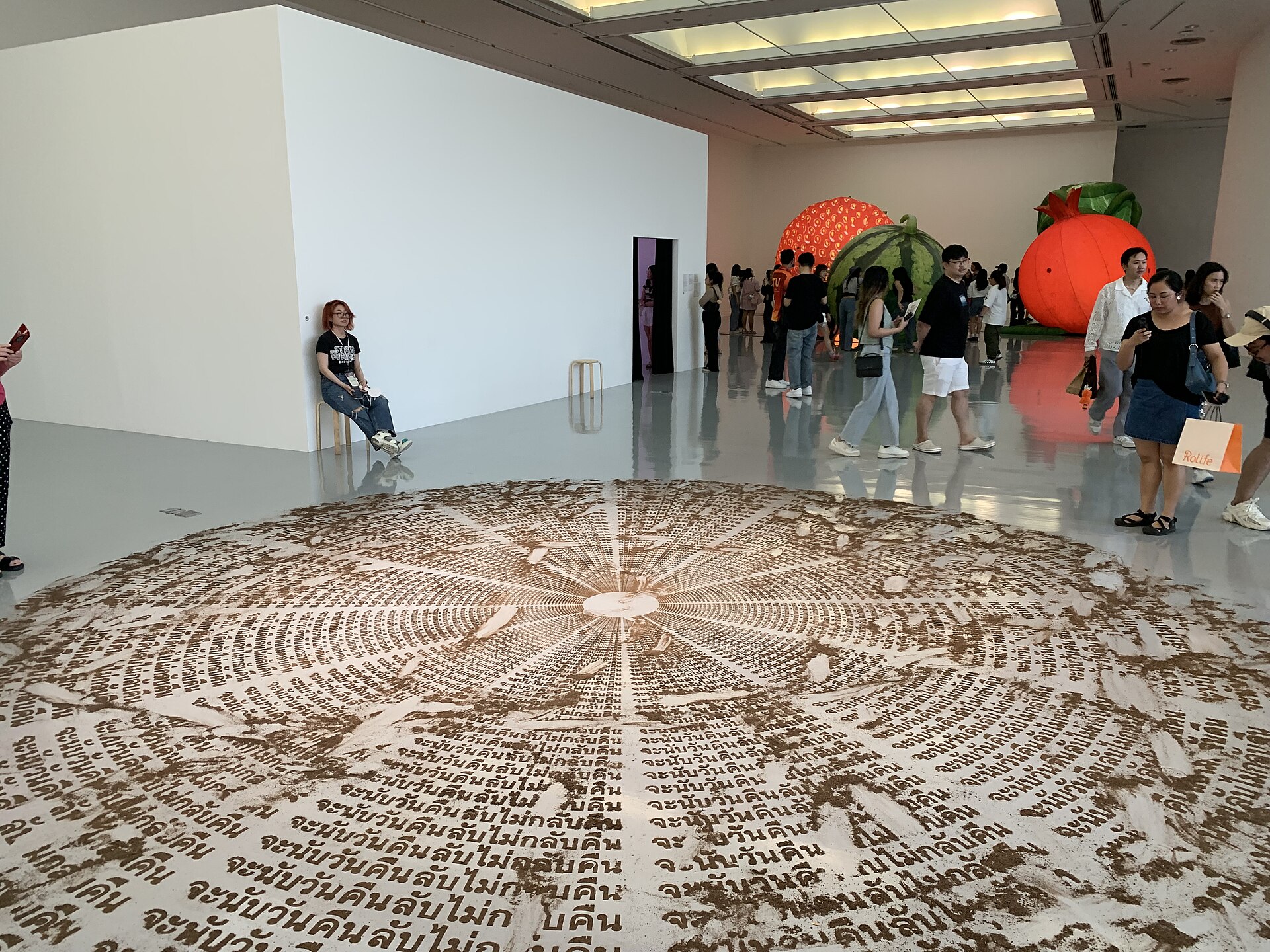 A gallery floor during Bangkok Art Biennale 2024