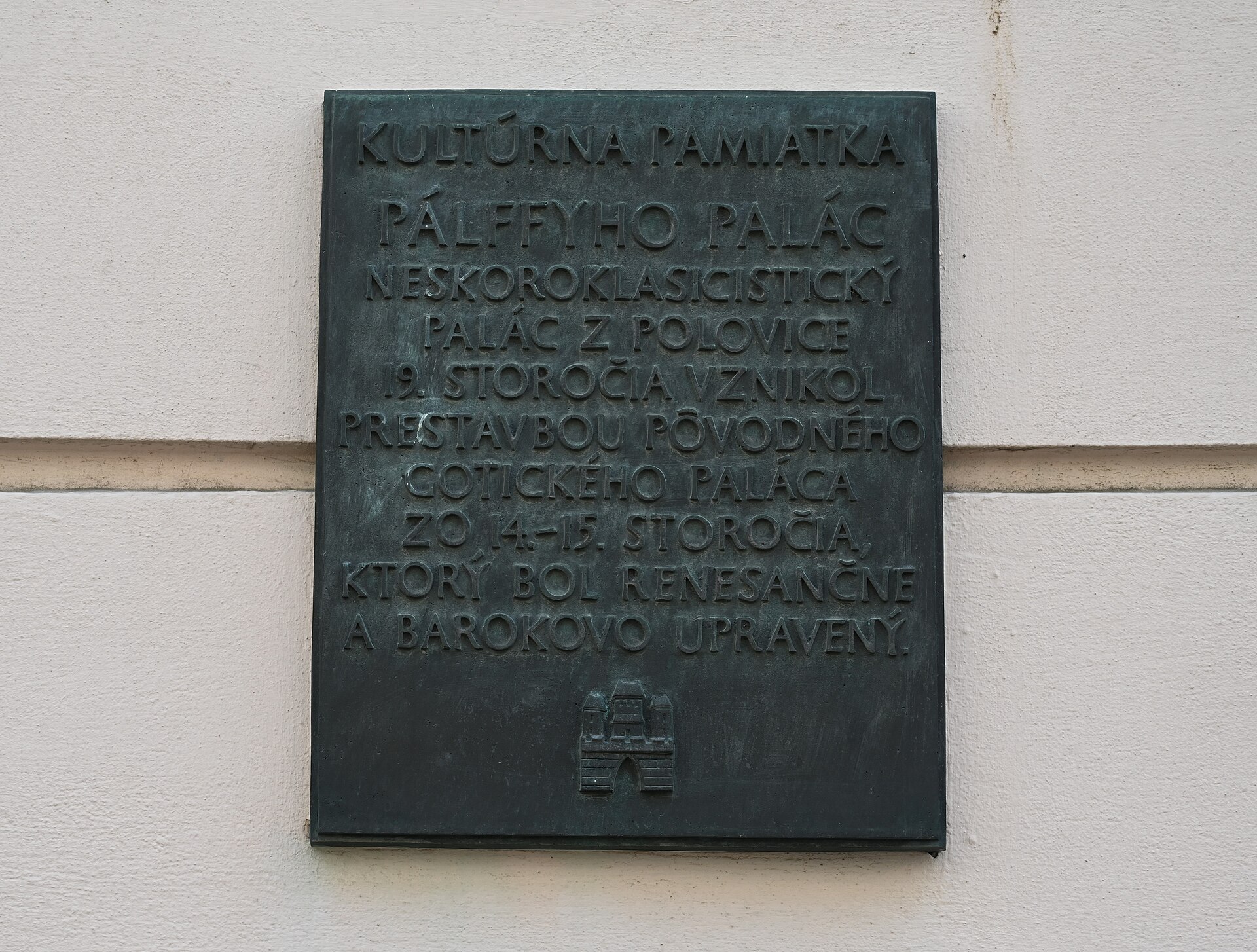 Palffy Palace, exterior