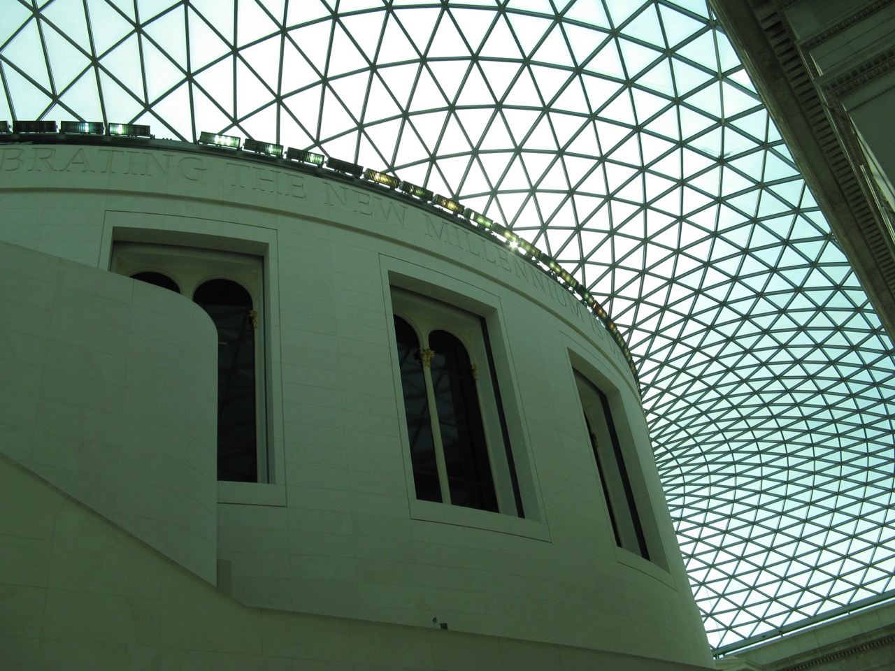 The Reading Room drum under the Great Court roof