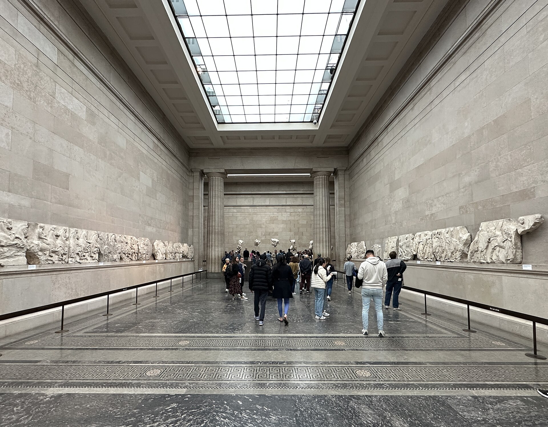 The Duveen Gallery, the Parthenon frieze running along both long walls under a glazed roof
