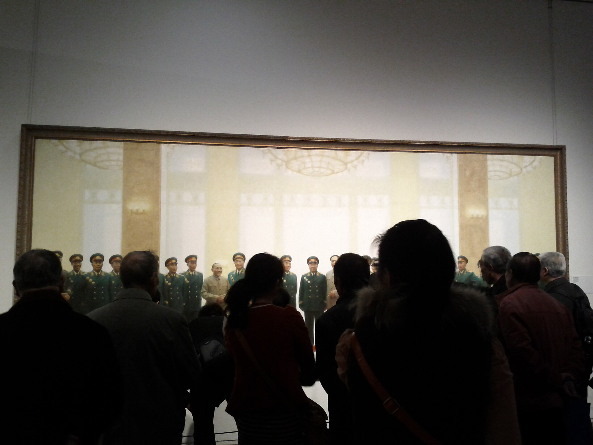 Visitors in the galleries