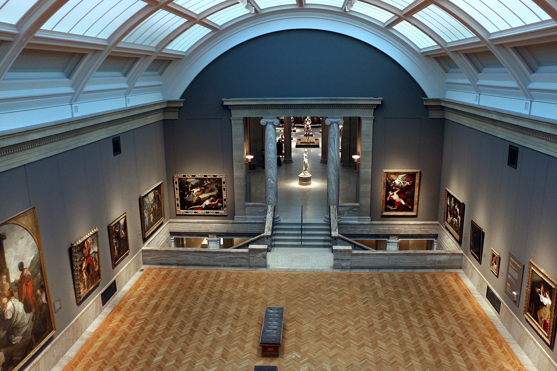 A top-lit painting hall in the 1916 building
