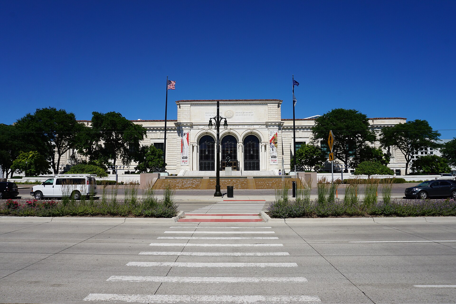 The museum seen from across Woodward Avenue