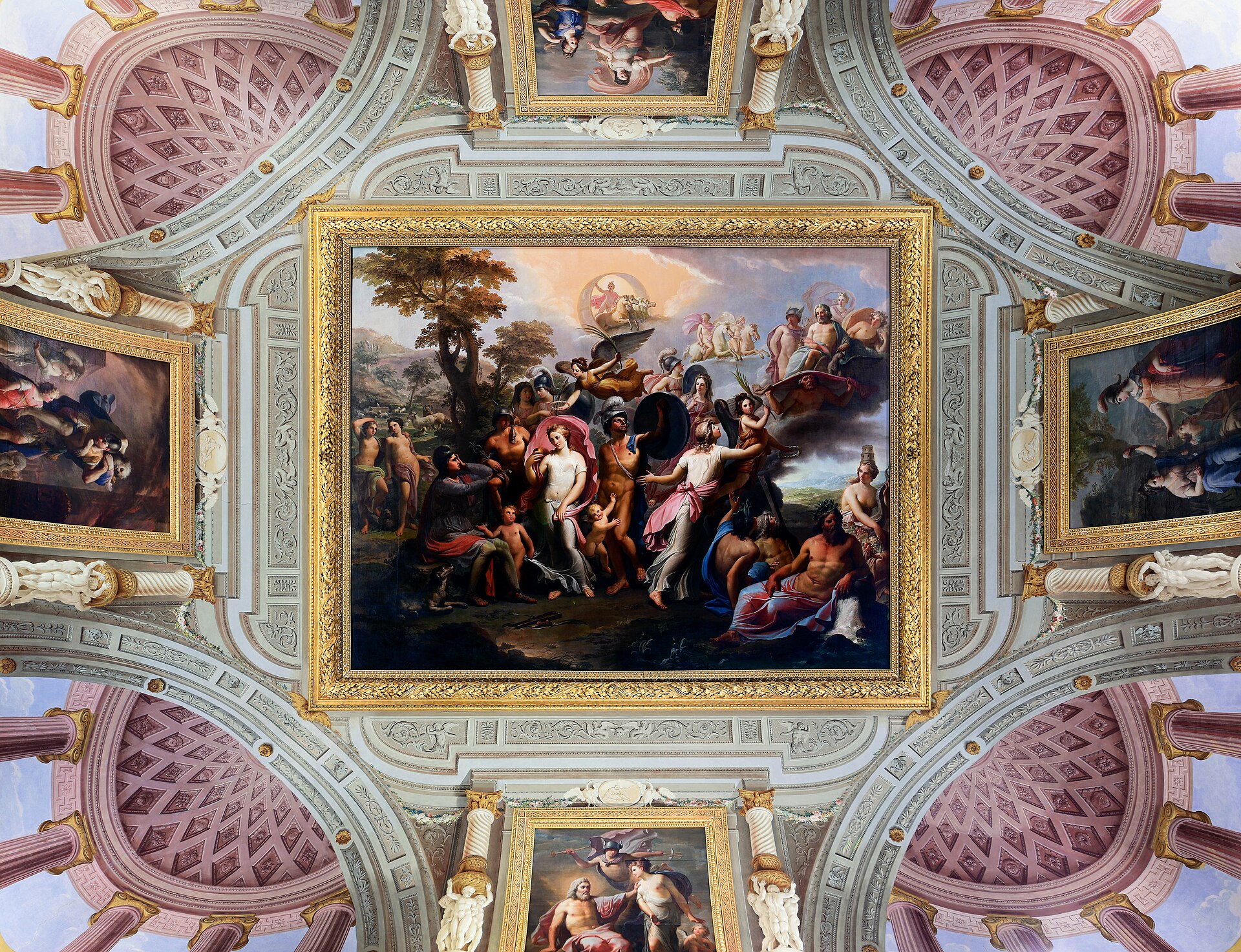 Anton von Maron's ceiling fresco of Aeneas and Dido in the Dido Room