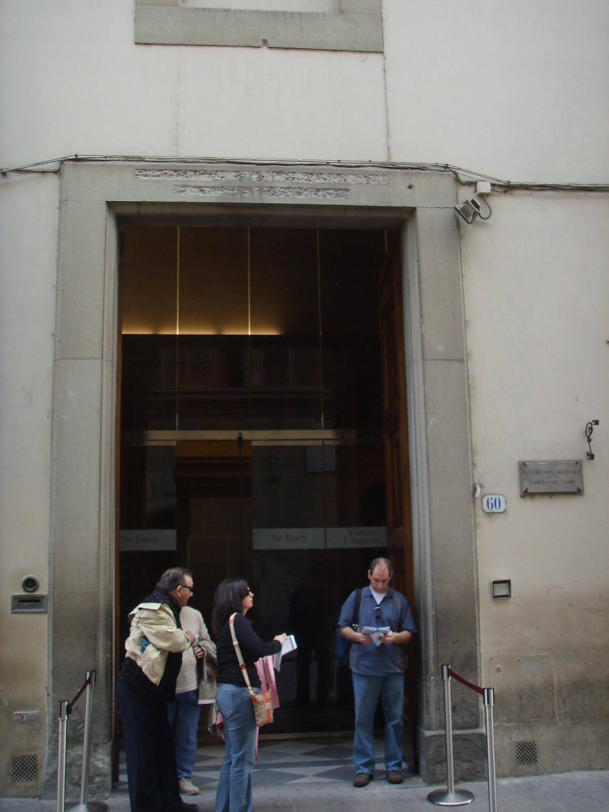 The doorway at Via Ricasoli 60