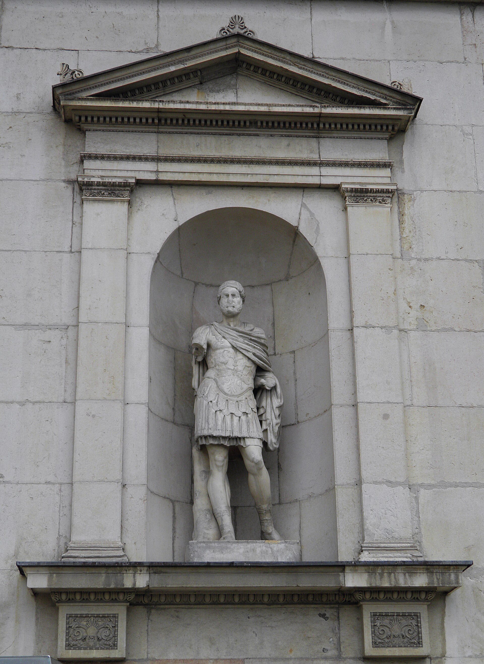 One of the facade's niche statues