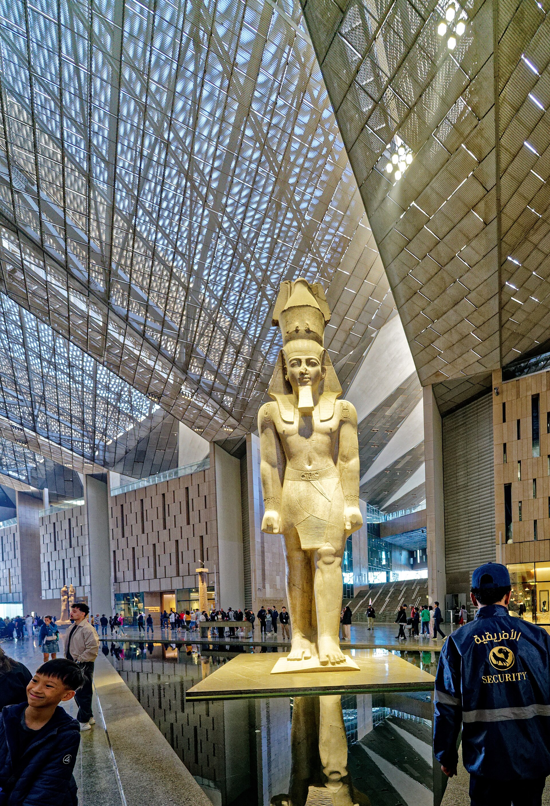 The Ramesses II colossus in the Grand Hall