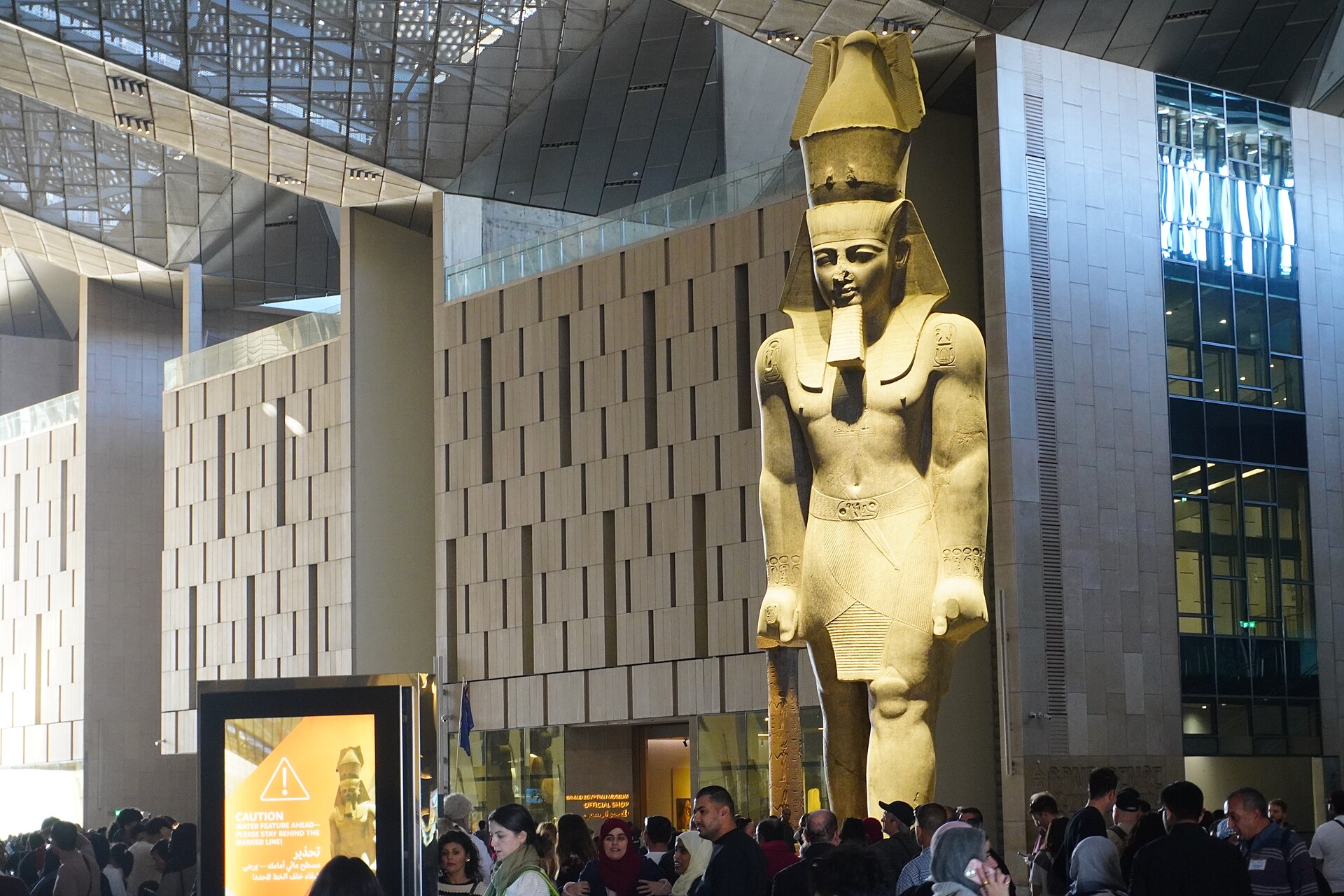 The Ramesses II colossus and the entrance facade