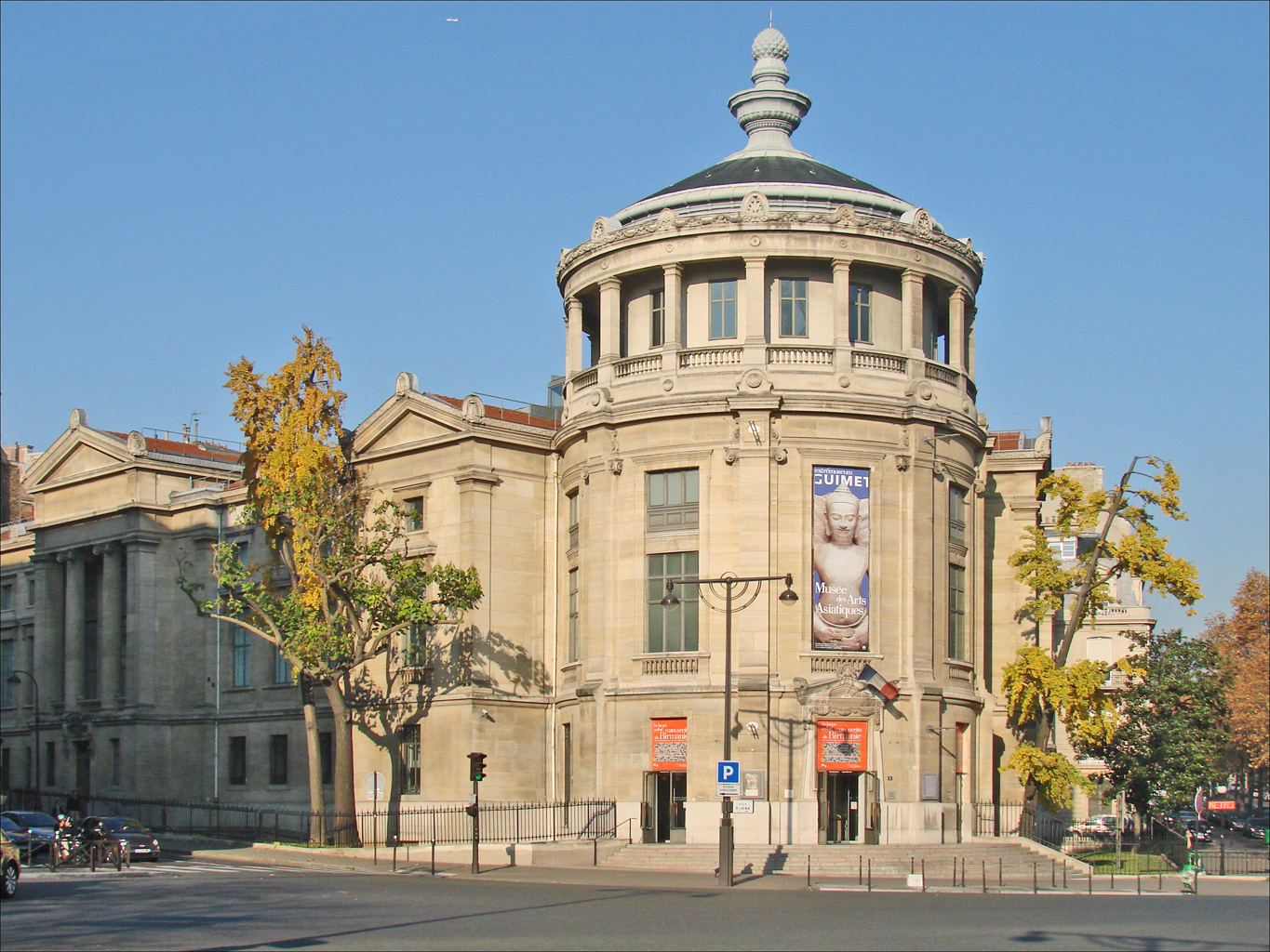 The Guimet Museum facade on place d'Iena