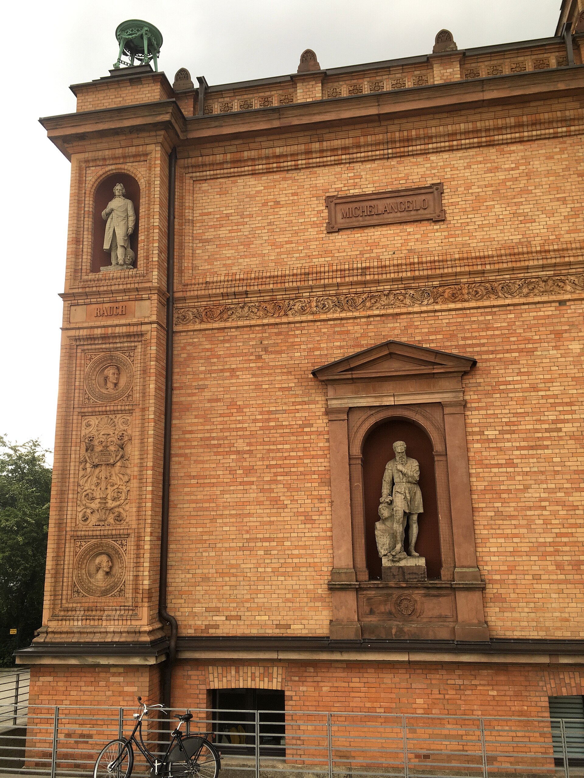 A corner of the 1869 facade