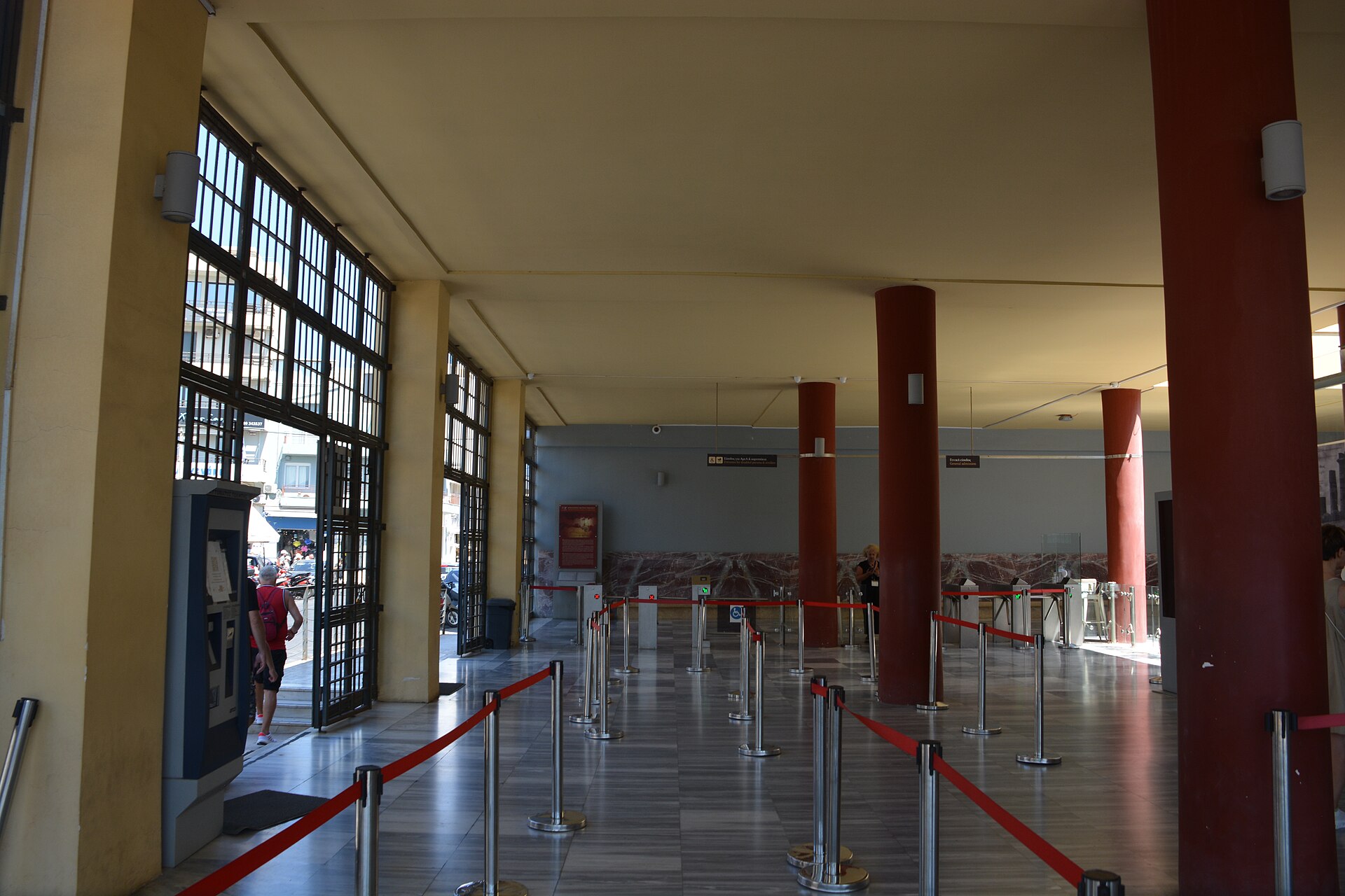 The entrance hall and ticket queue