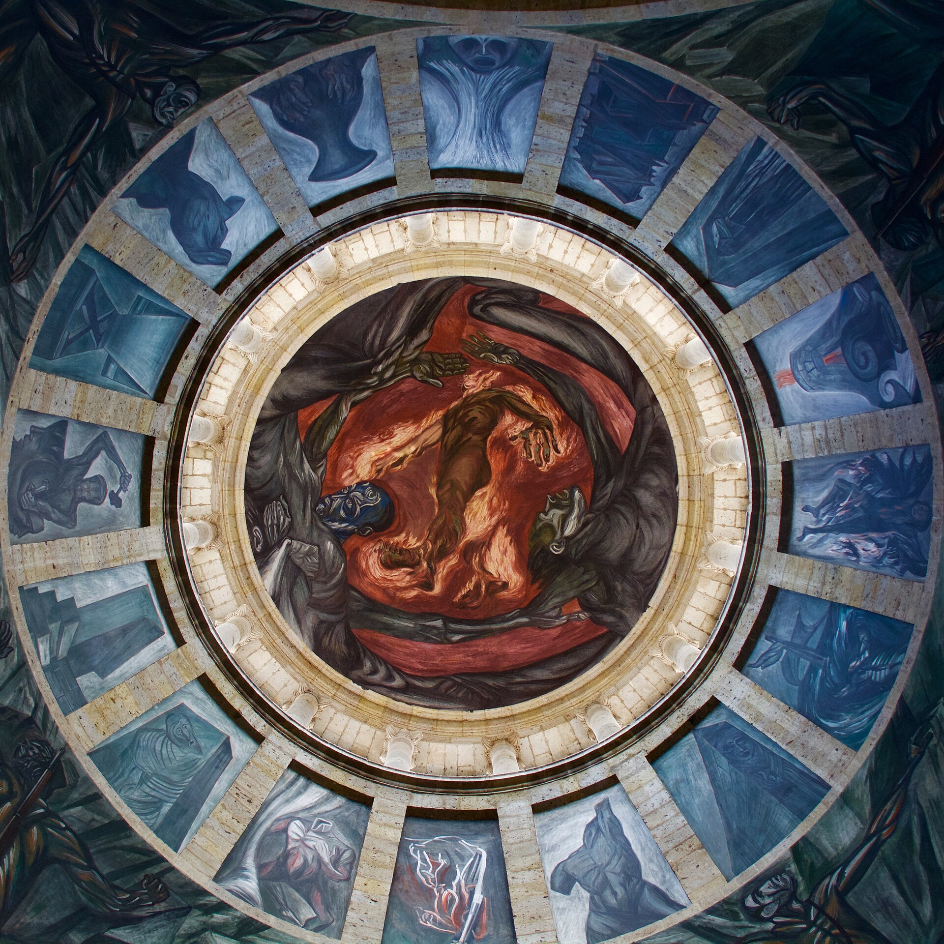 El Hombre de Fuego, in the chapel dome