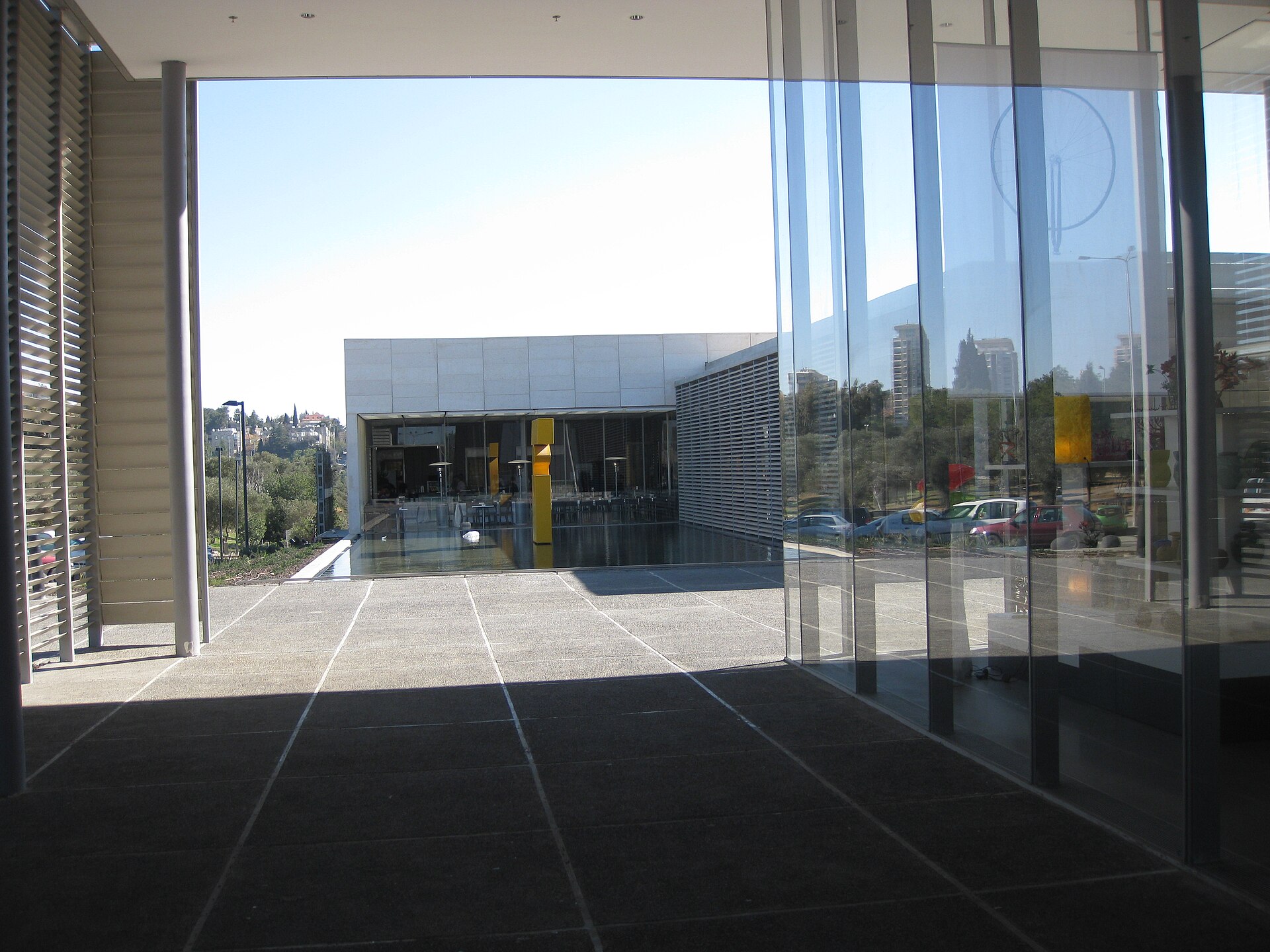 The covered entrance walkway