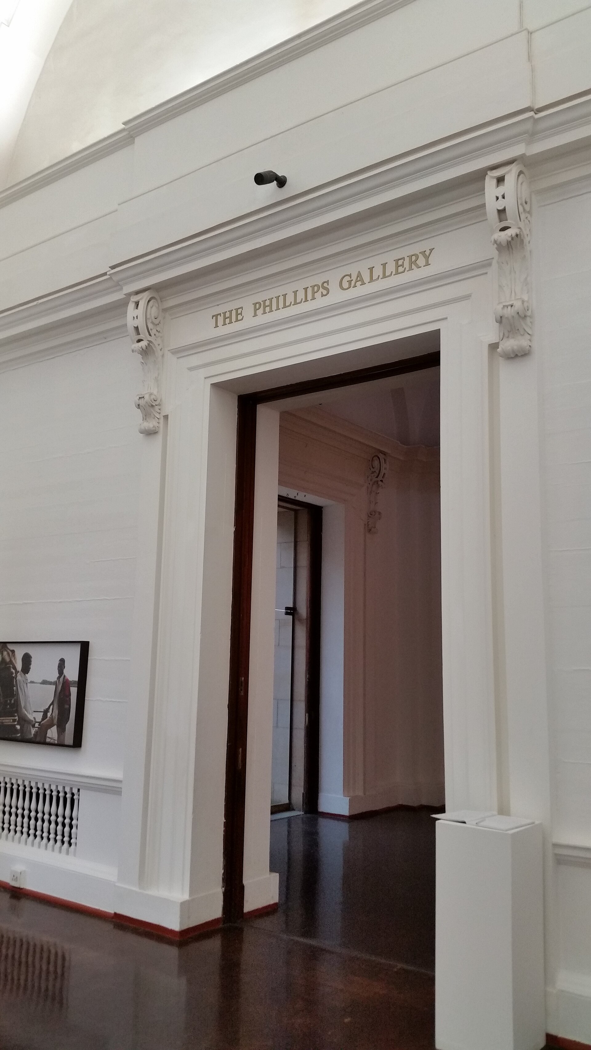 The Phillips Gallery entrance inside the Johannesburg Art Gallery, photographed in 2015