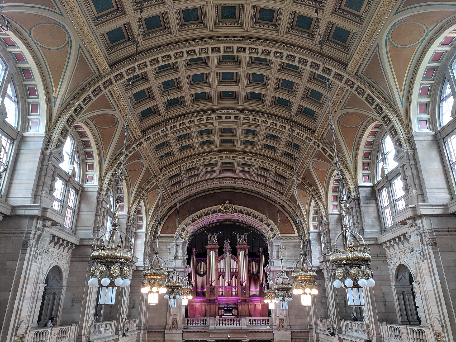 The vaulted Centre Hall of Kelvingrove, looking towards the 1901 concert organ