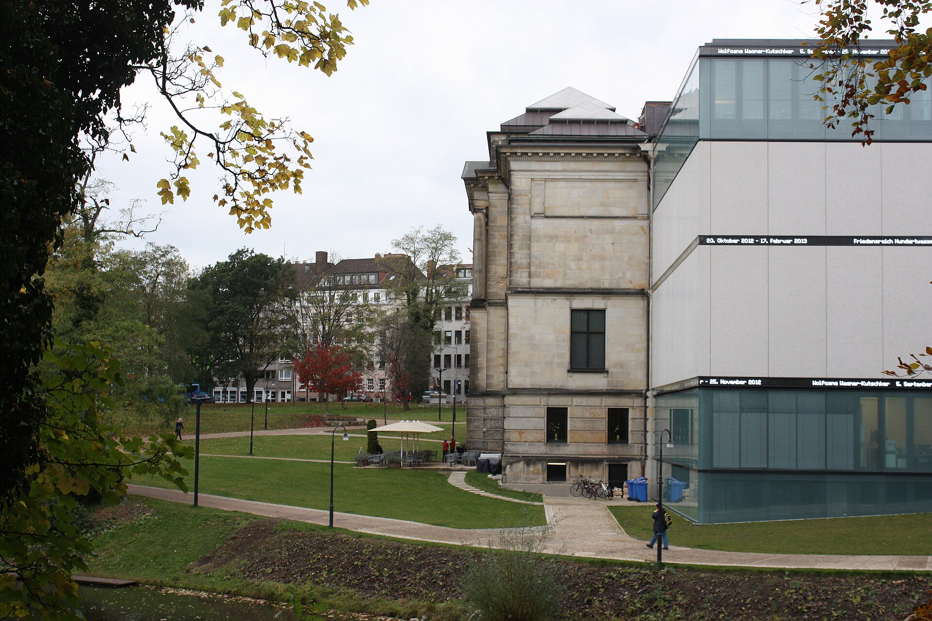 The historic building and the 2011 glass extension