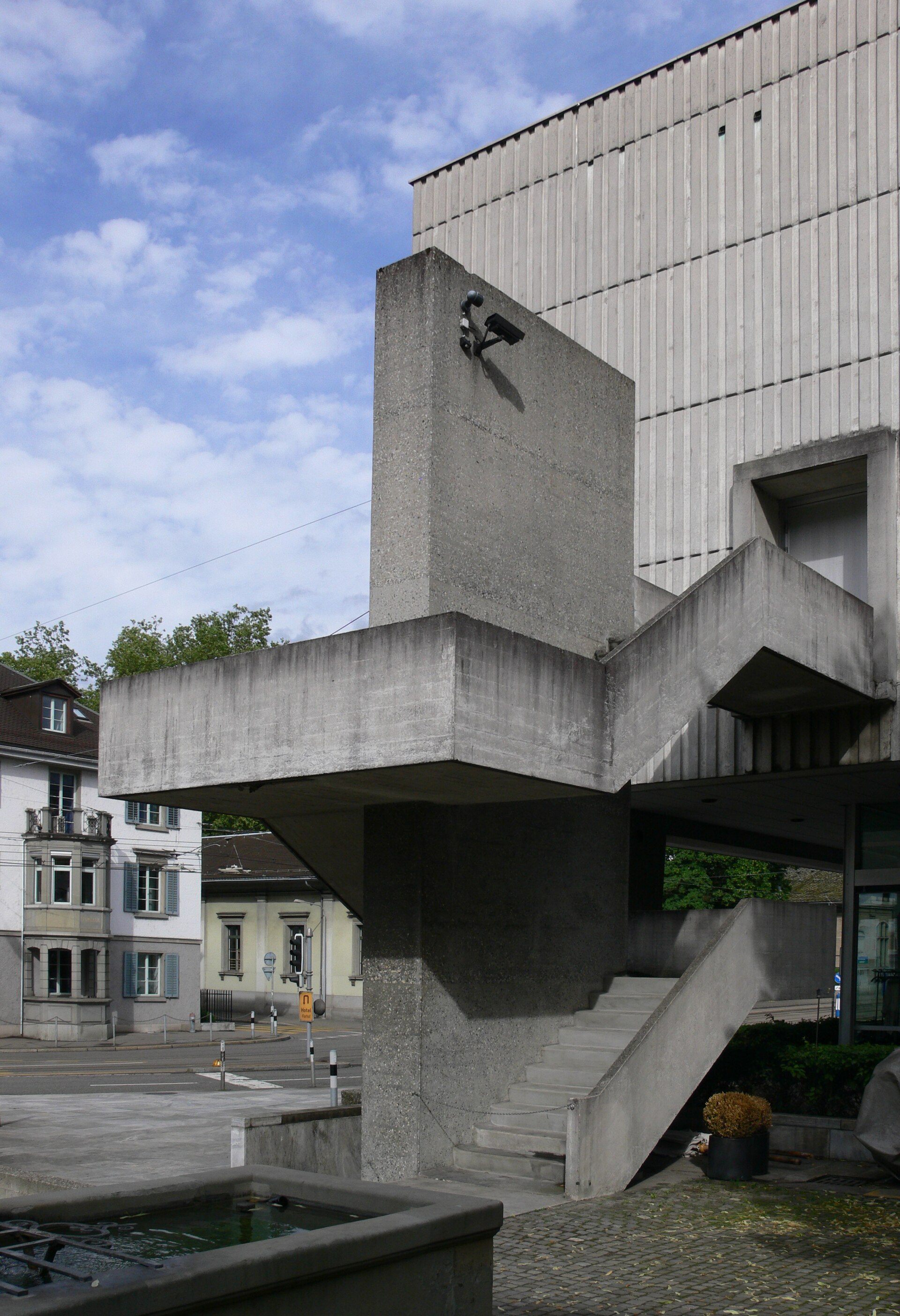 Exterior staircase, Muller building