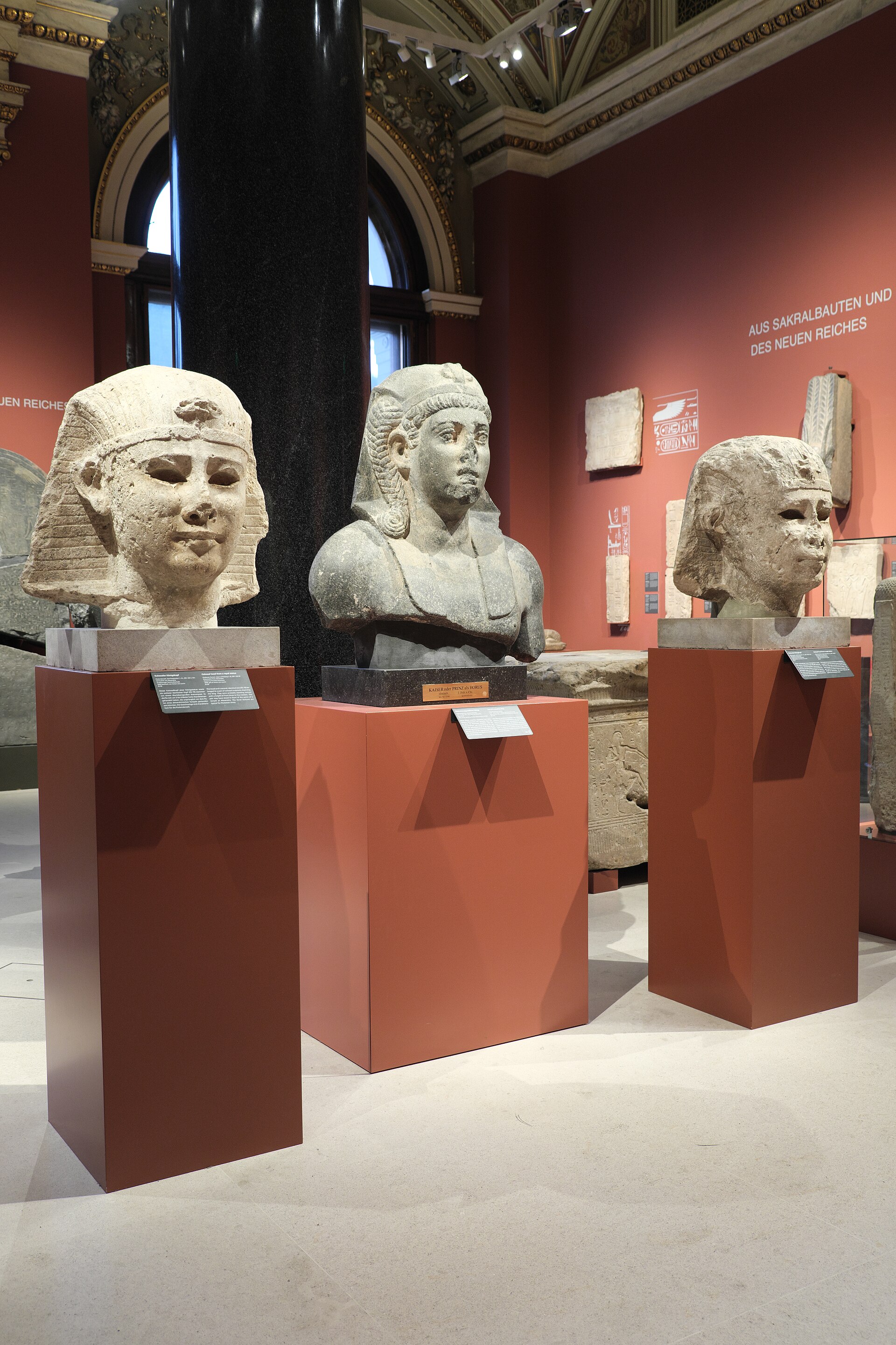 A gallery of the Egyptian and Near Eastern Collection with columns from Alexandria