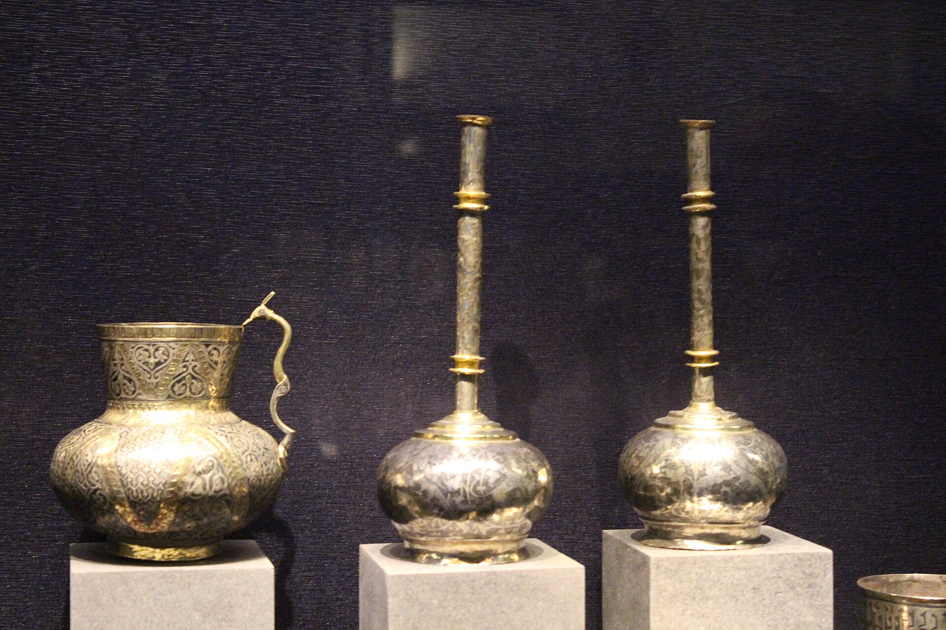 Islamic metalwork on display