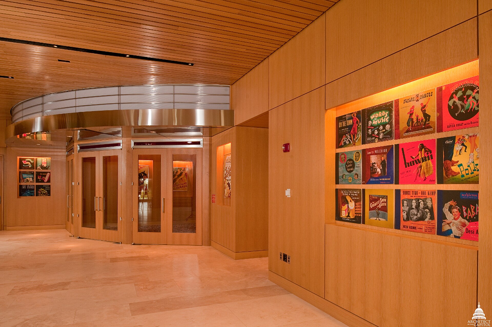 The Packard Campus theater lobby