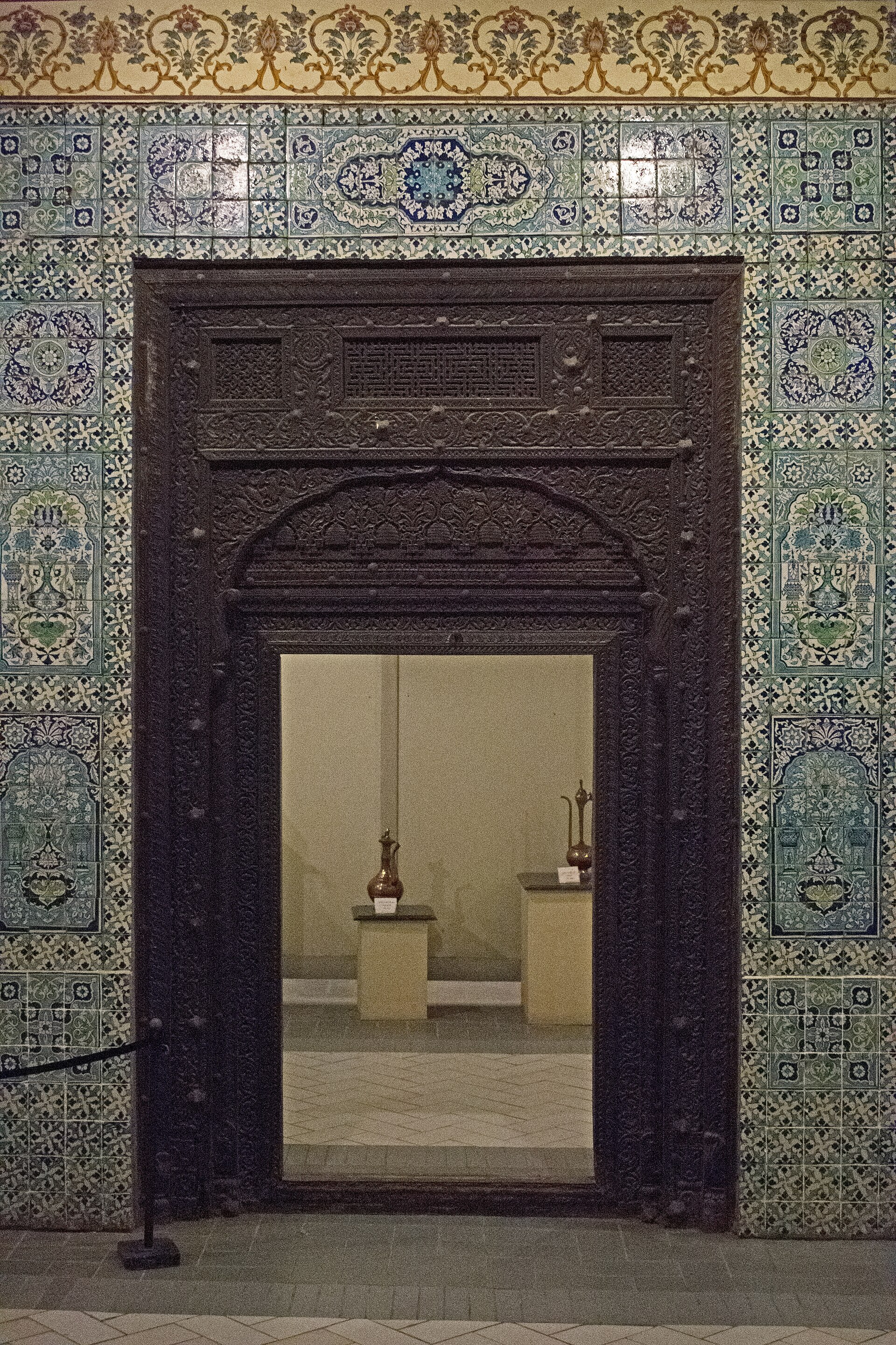 A doorway inside the museum
