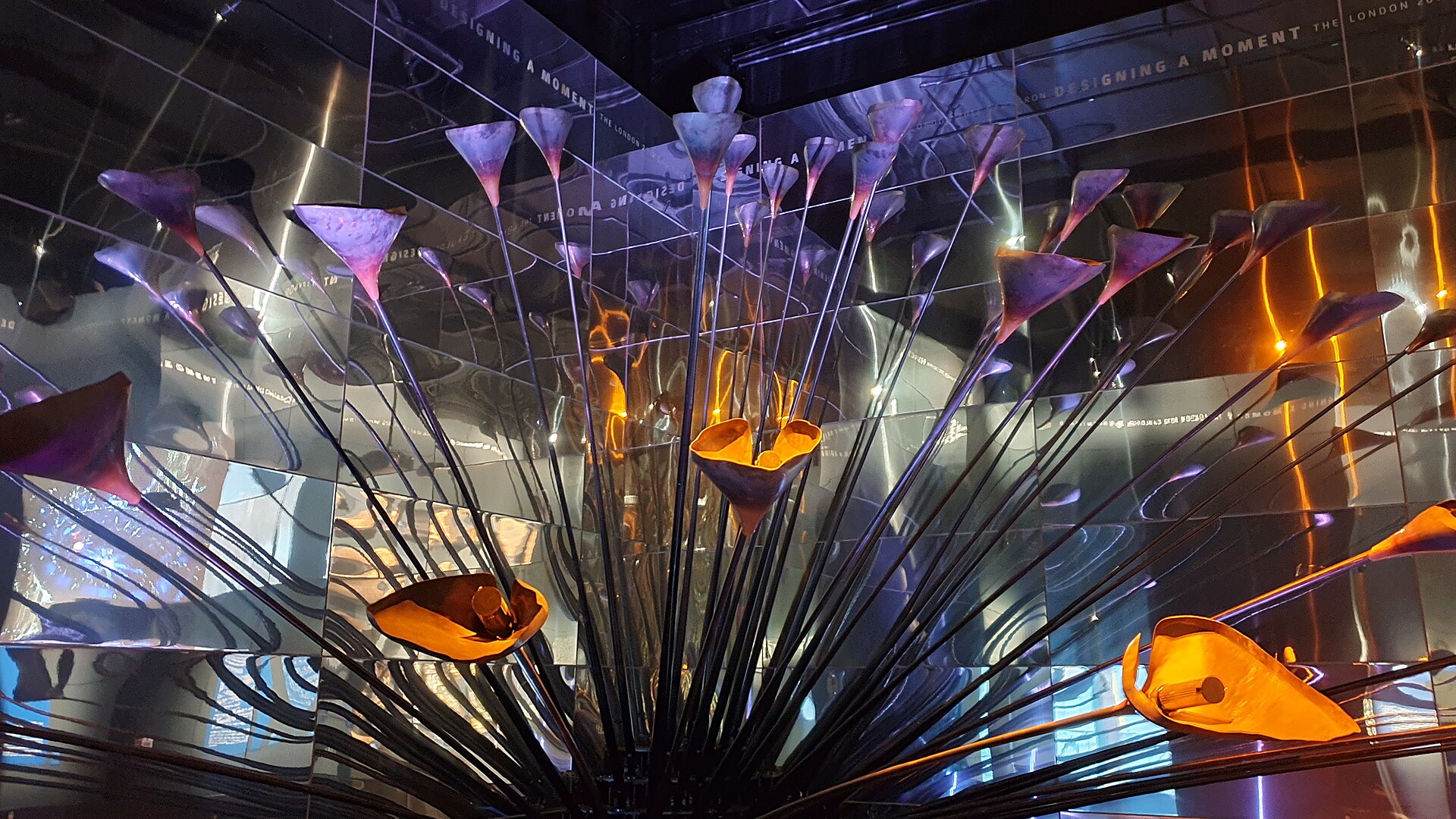 The 2012 Olympic Cauldron on display