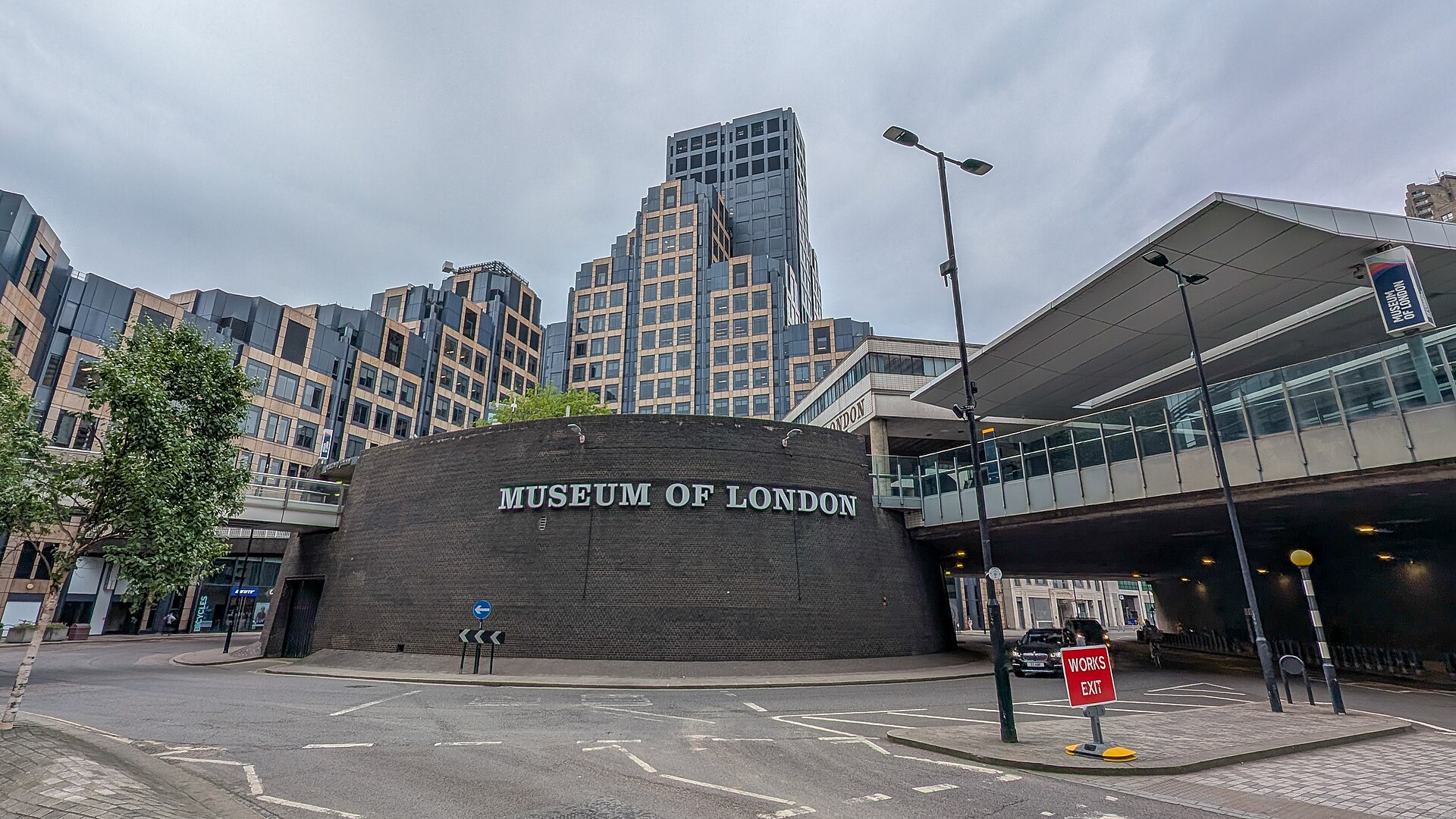 The former Museum of London building, London Wall