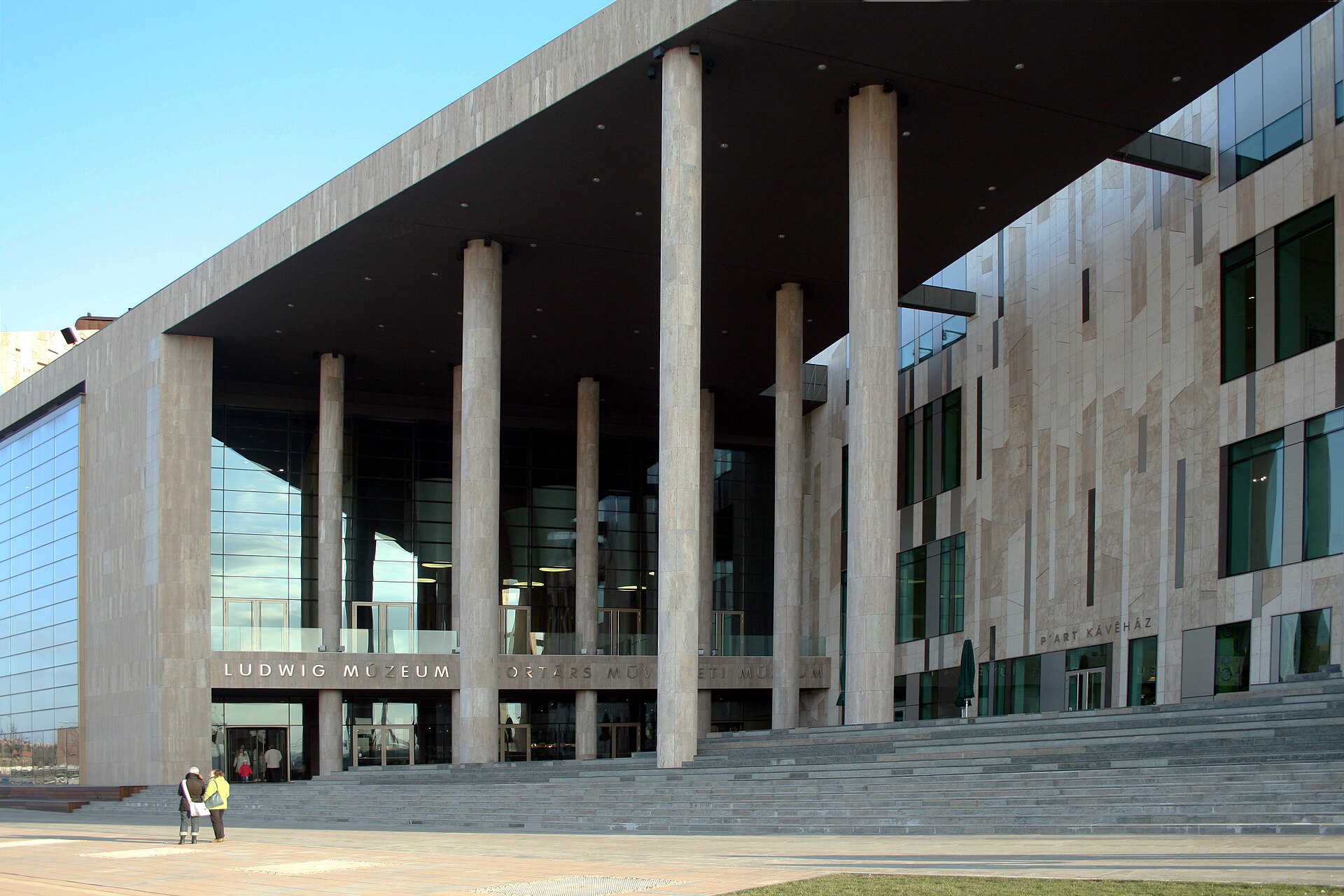 The Ludwig Museum's entrance colonnade
