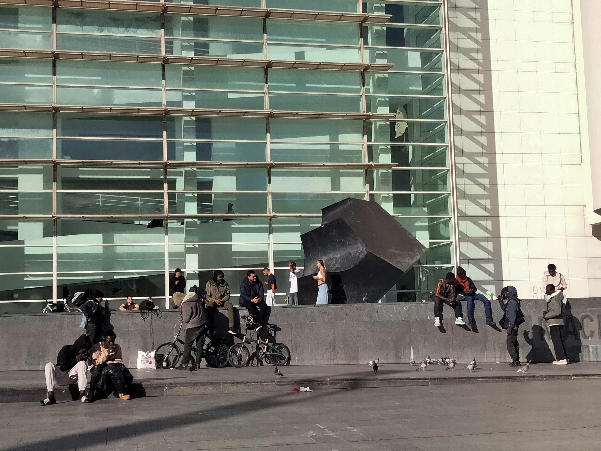 La Ola by Jorge Oteiza, outside MACBA