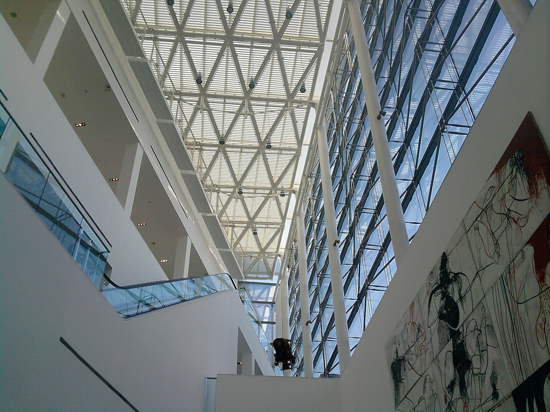 Interior exhibition space at MALBA