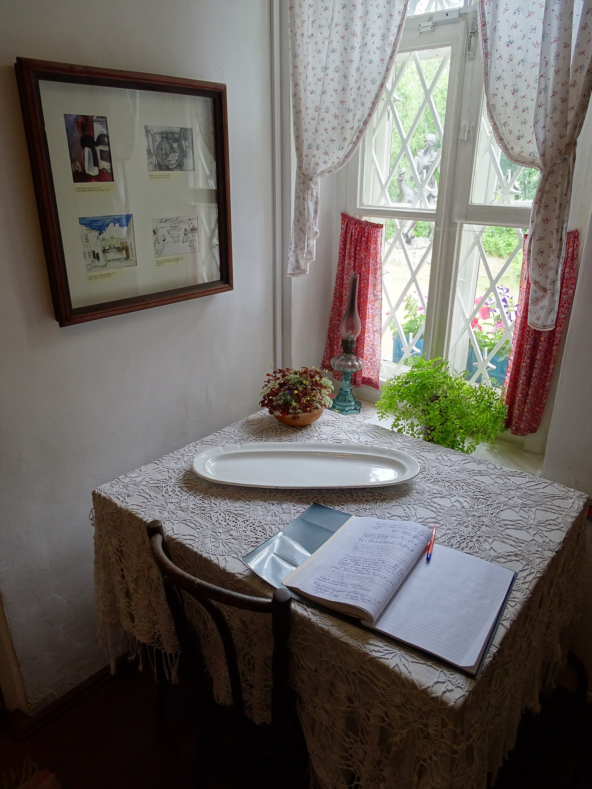 The kitchen of the Chagall House-Museum, with Chagall's work table