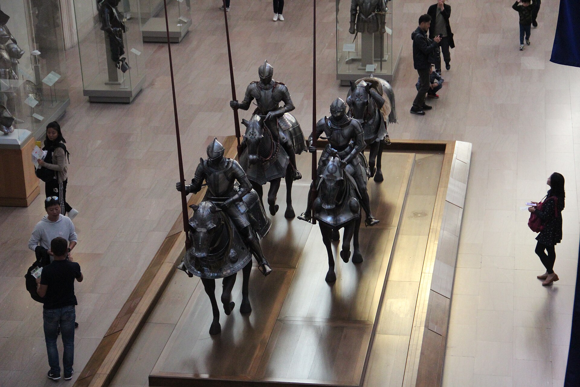 The equestrian court in the Arms and Armor galleries