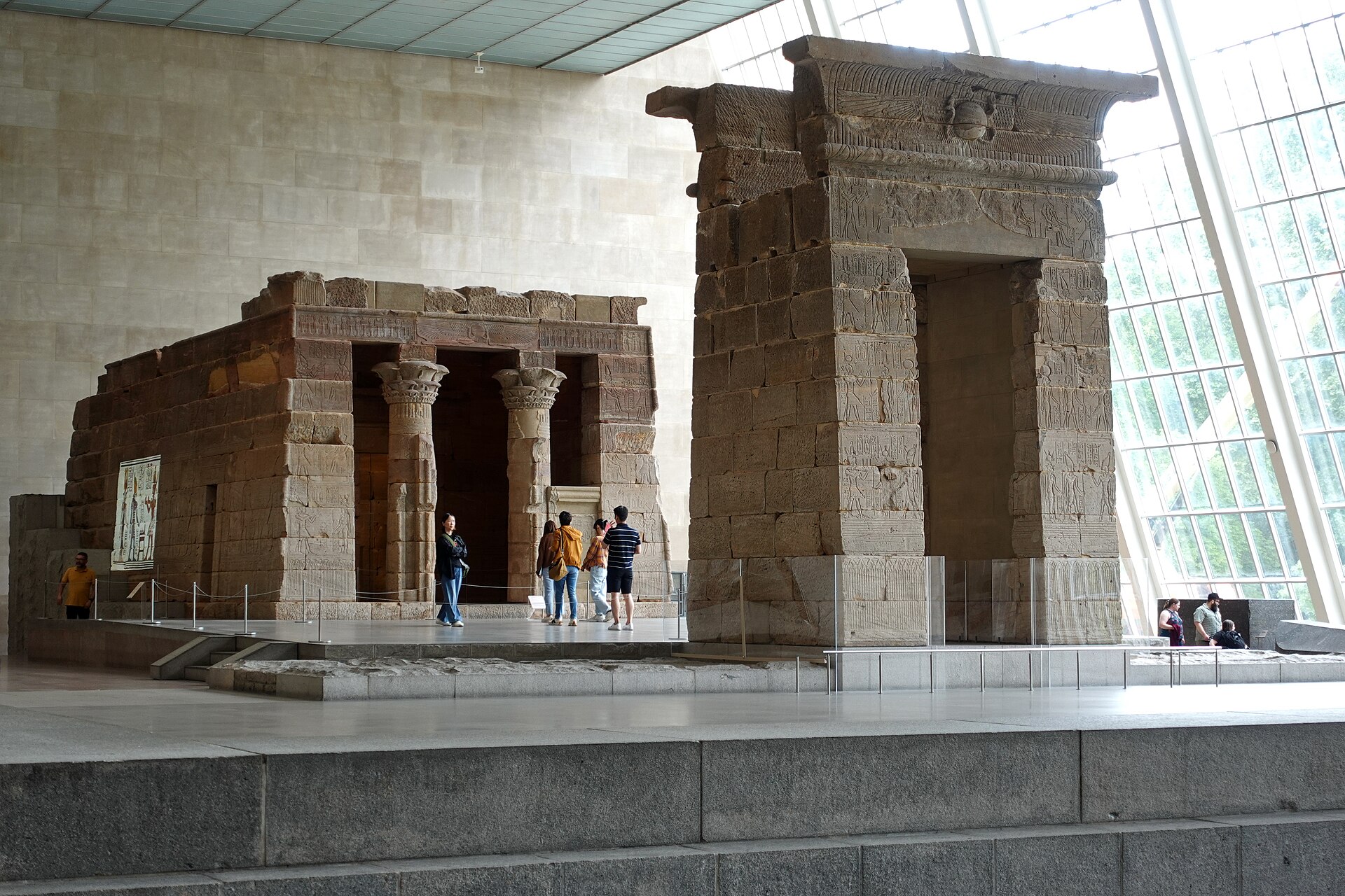 The Temple of Dendur in its glass hall